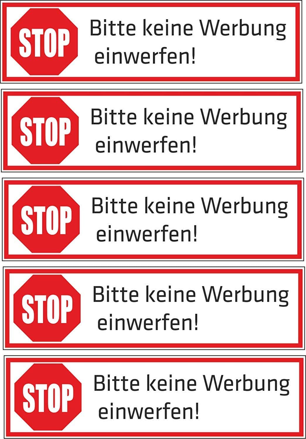 Briefkastenaufkleber 'Obacht! Koa Werbung' – Blau, PE-Folie, 8,5x5,5 Cm