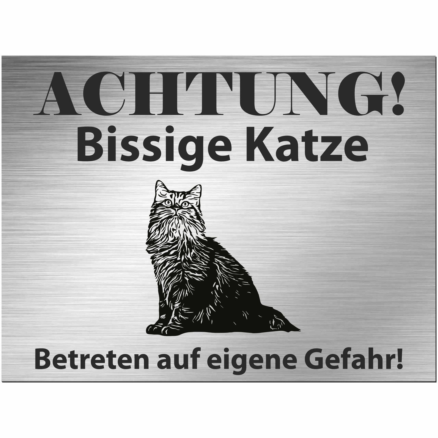 amerikanische Bobtail-Katze - Schild bedruckt - Spruch - Deko Geschenkidee