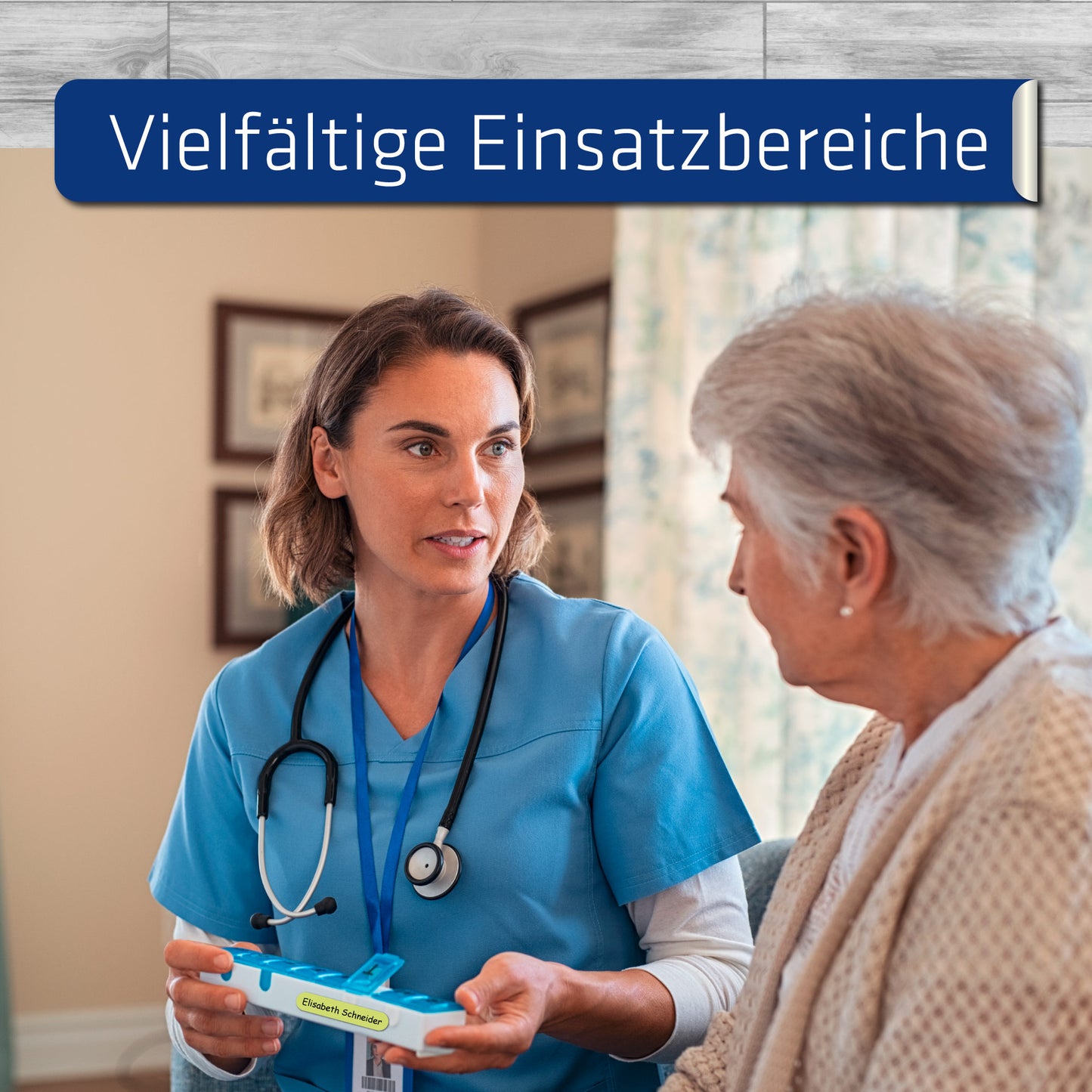 Namensaufkleber für Altenheim & Krankenhaus - 36 x 7 mm - 150 Stück