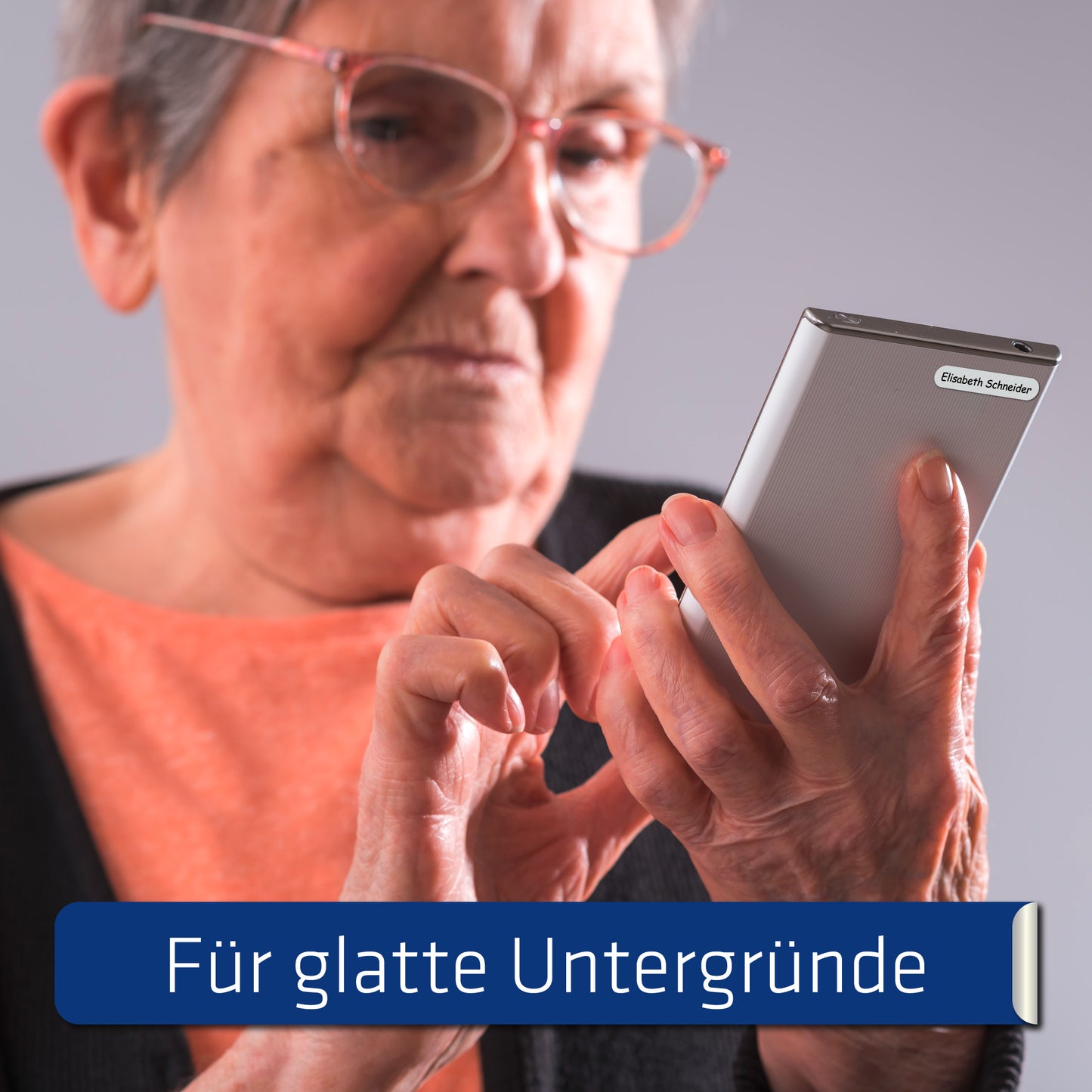 Namensaufkleber für Altenheim & Krankenhaus - 36 x 7 mm - 150 Stück