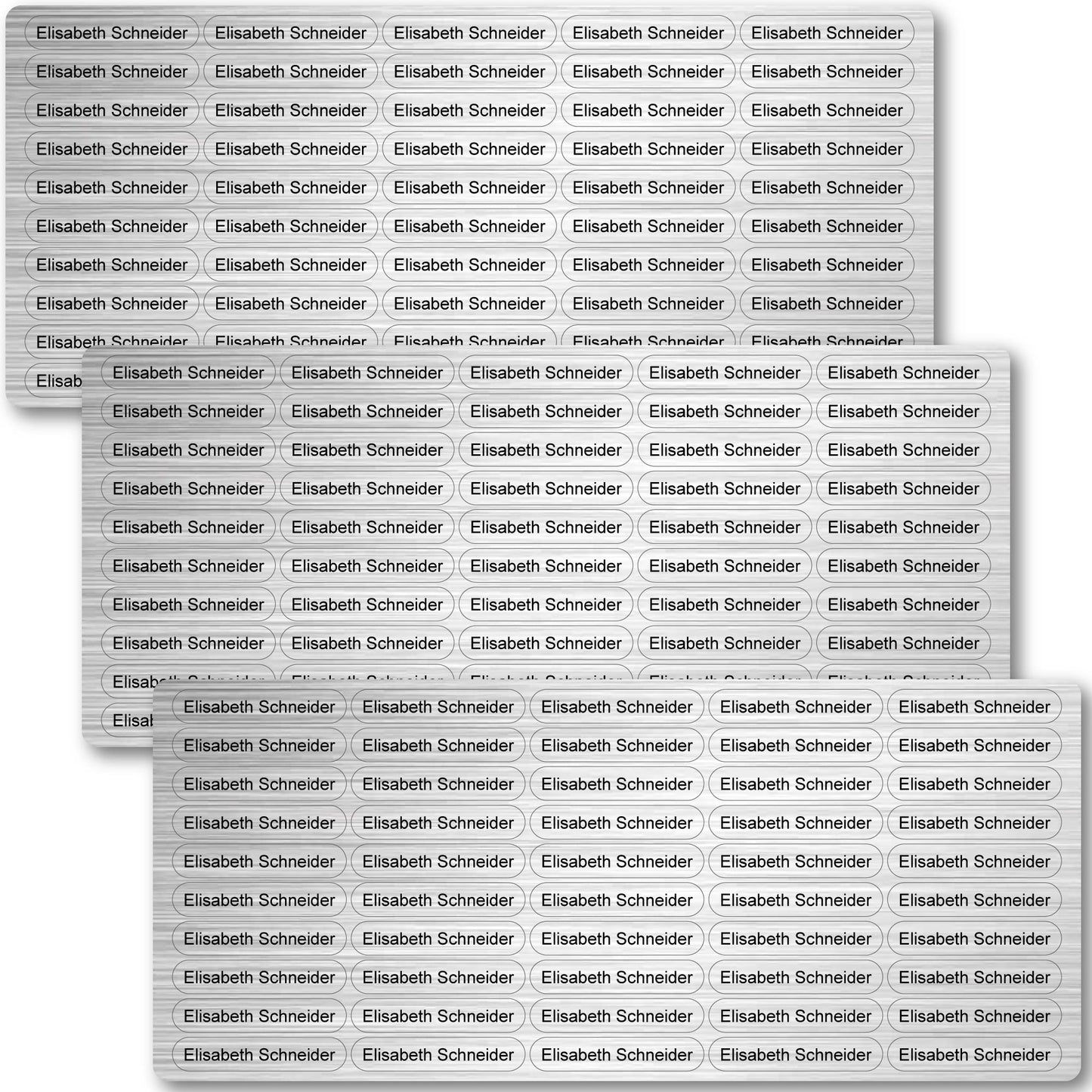 Namensaufkleber für Altenheim & Krankenhaus - 36 x 7 mm - 150 Stück