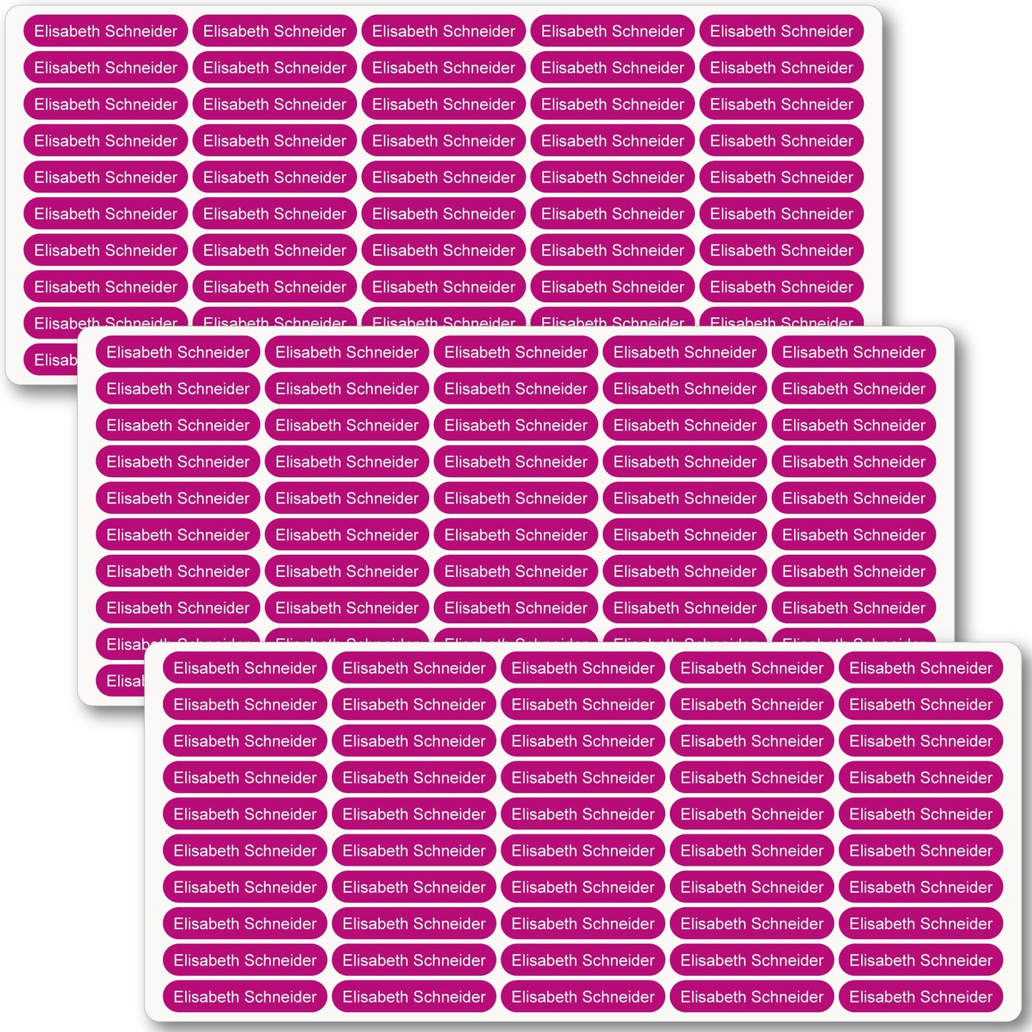 Namensaufkleber für Altenheim & Krankenhaus - 36 x 7 mm - 150 Stück