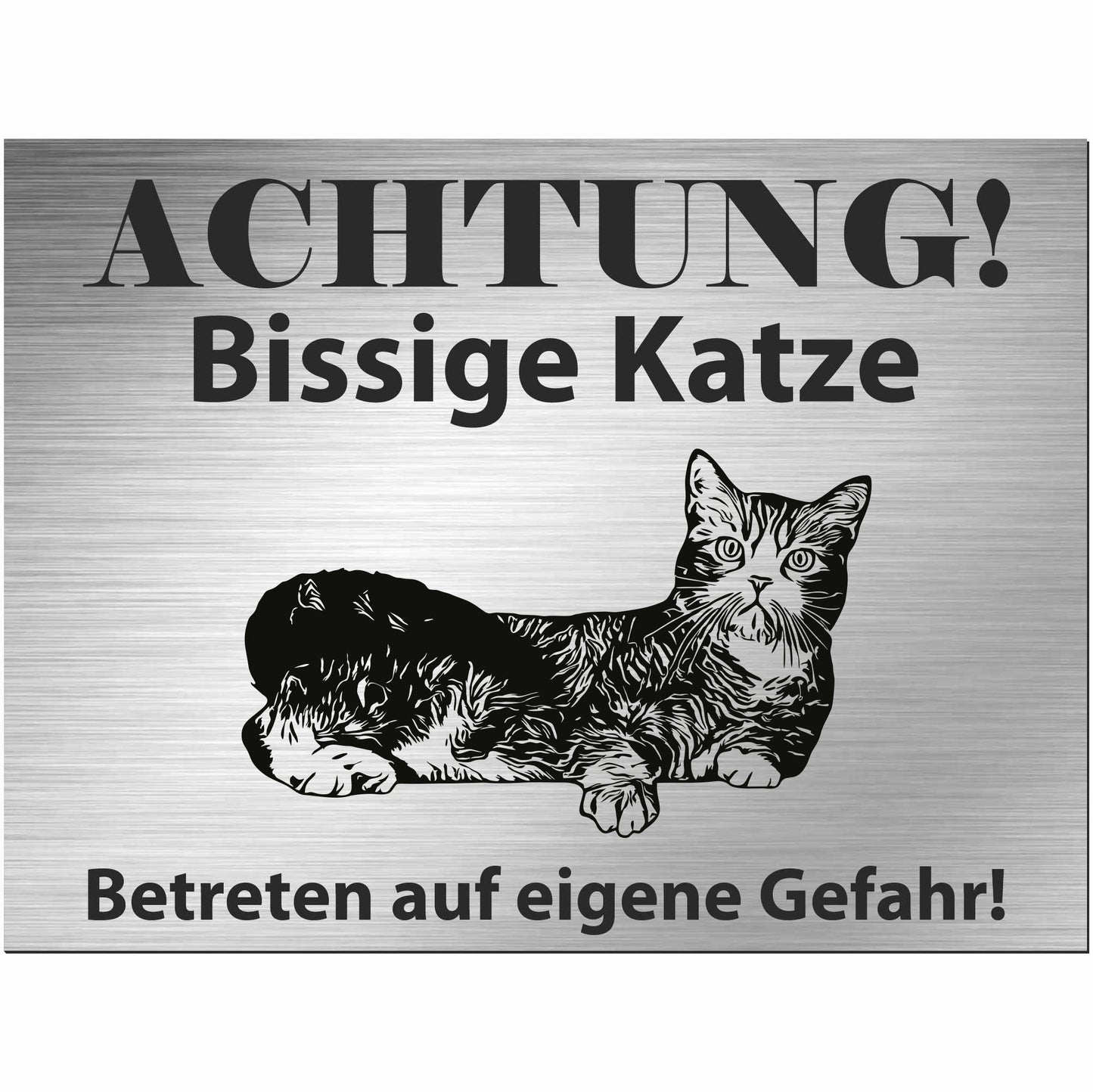Amerikanische Drahthaarkatze - Schild bedruckt - Spruch - Deko Geschenkidee
