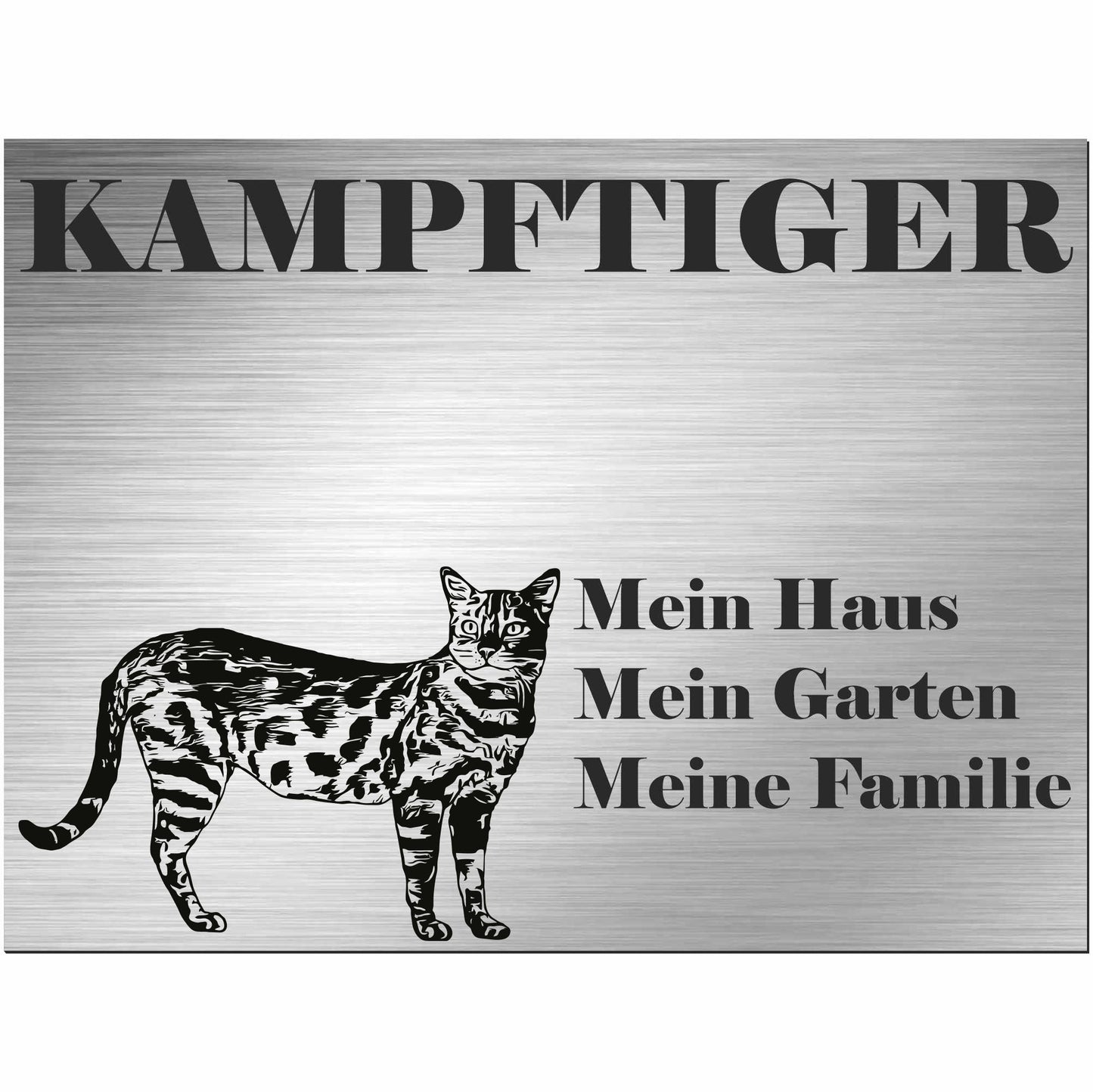 Bengalische Katze - Bengale - Schild bedruckt - Spruch - Deko Geschenkidee