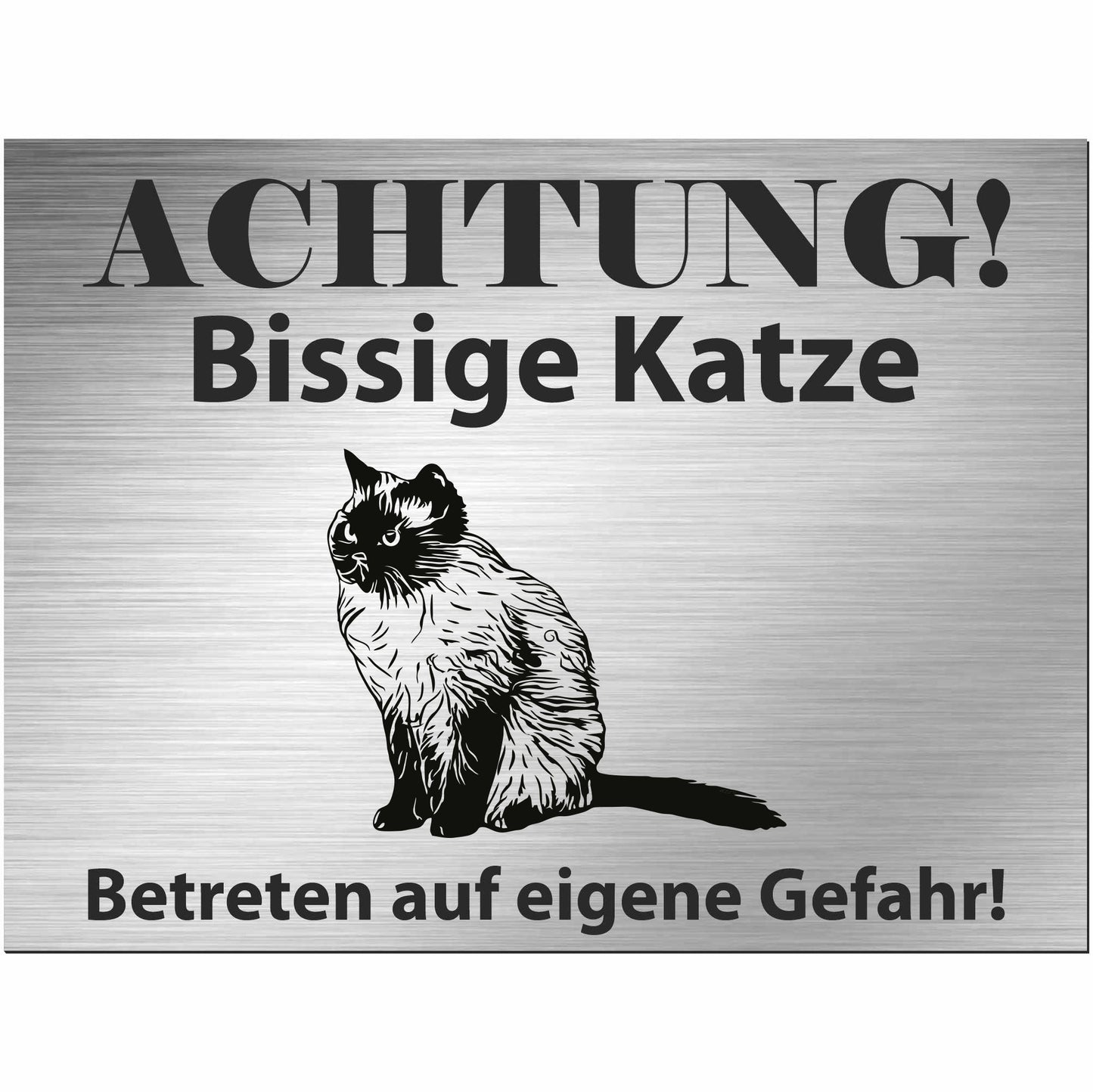 Birma-Katze - Schild bedruckt - Spruch - Deko Geschenkidee