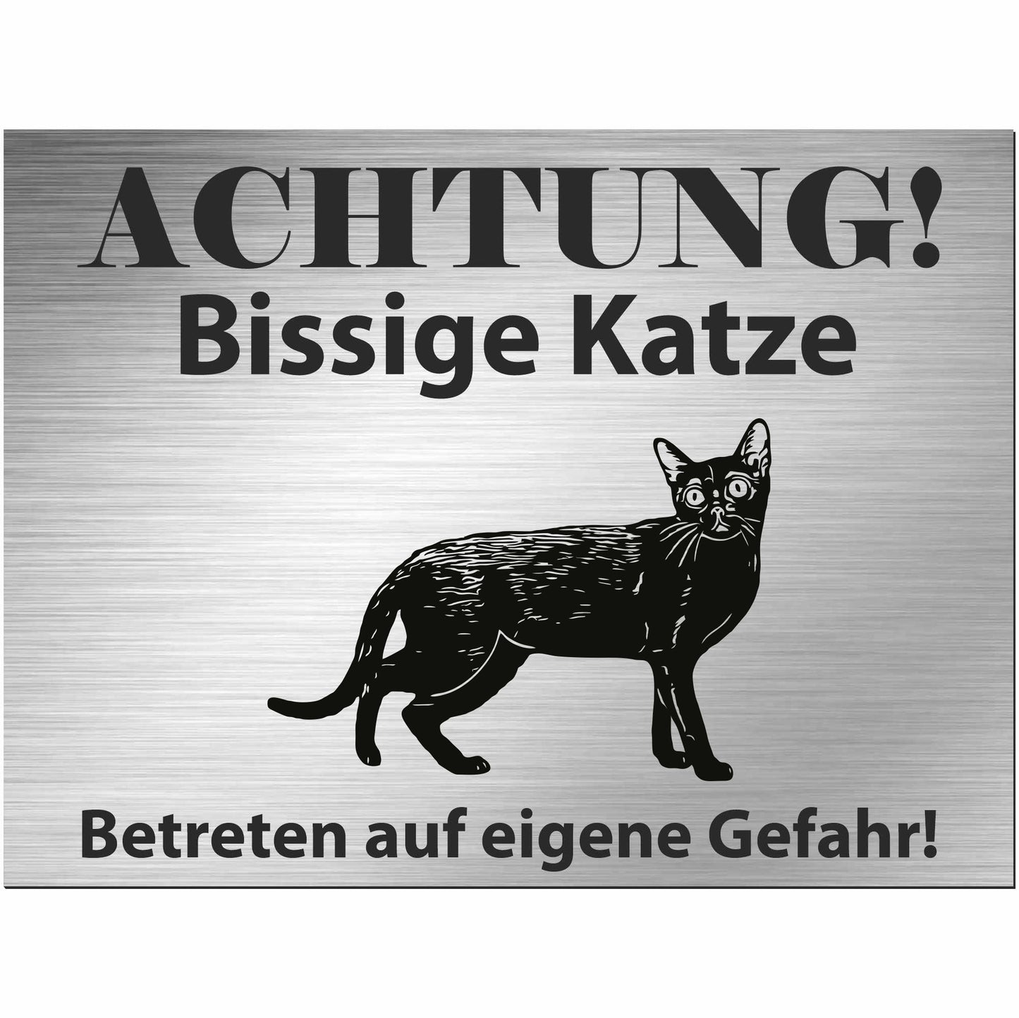 Bombay Katze - Schild bedruckt - Spruch - Deko Geschenkidee