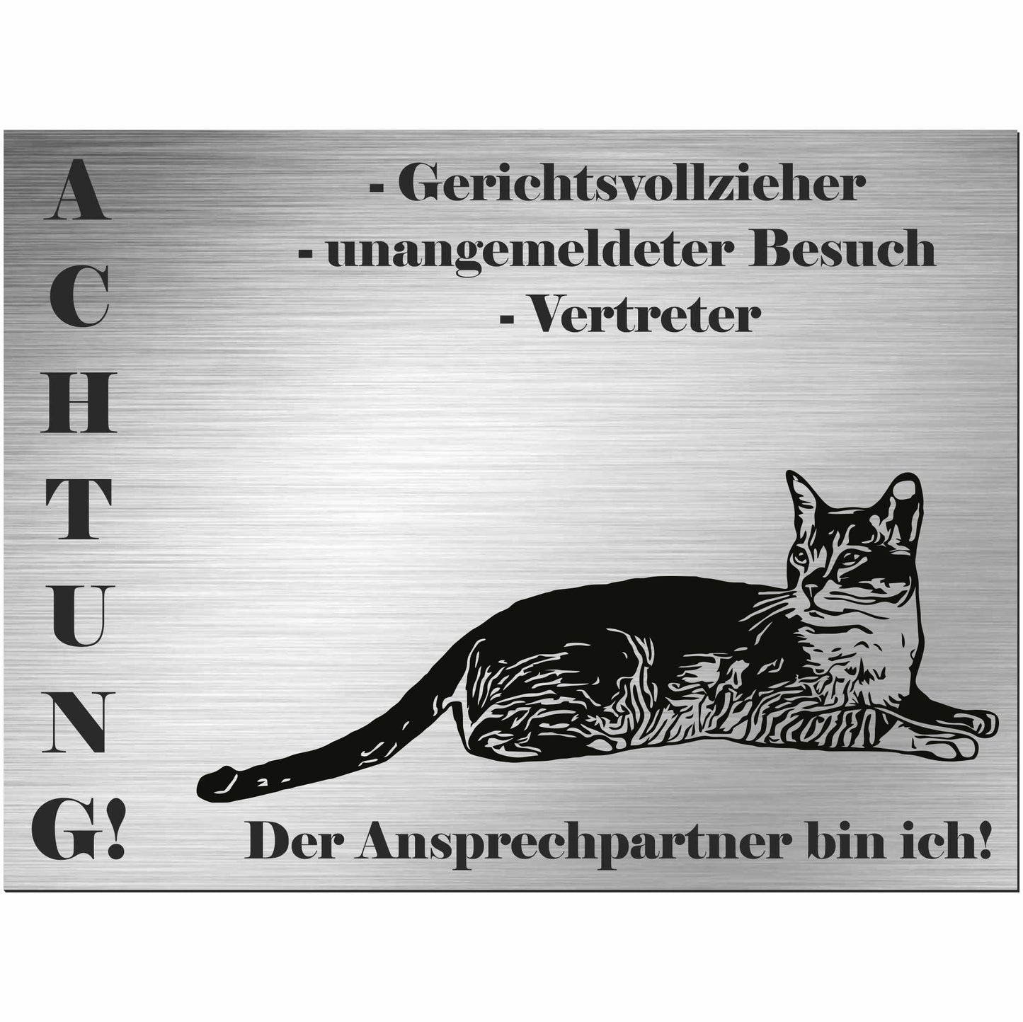 Burmilla Katze - Schild bedruckt - Spruch - Deko Geschenkidee