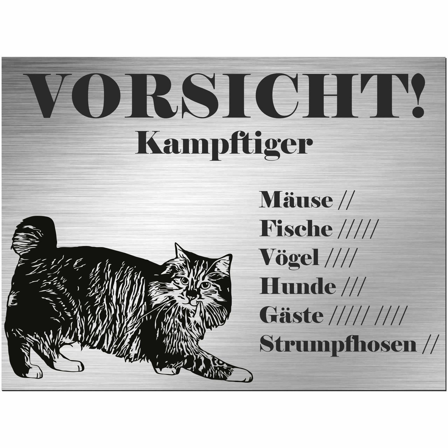 Cymische Katze - Cymric - Schild bedruckt - Spruch - Deko Geschenkidee