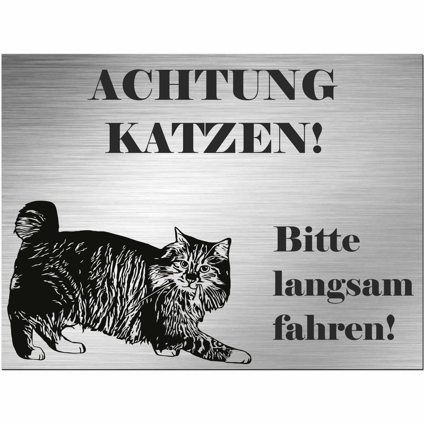 Cymische Katze - Cymric - Schild bedruckt - Spruch - Deko Geschenkidee