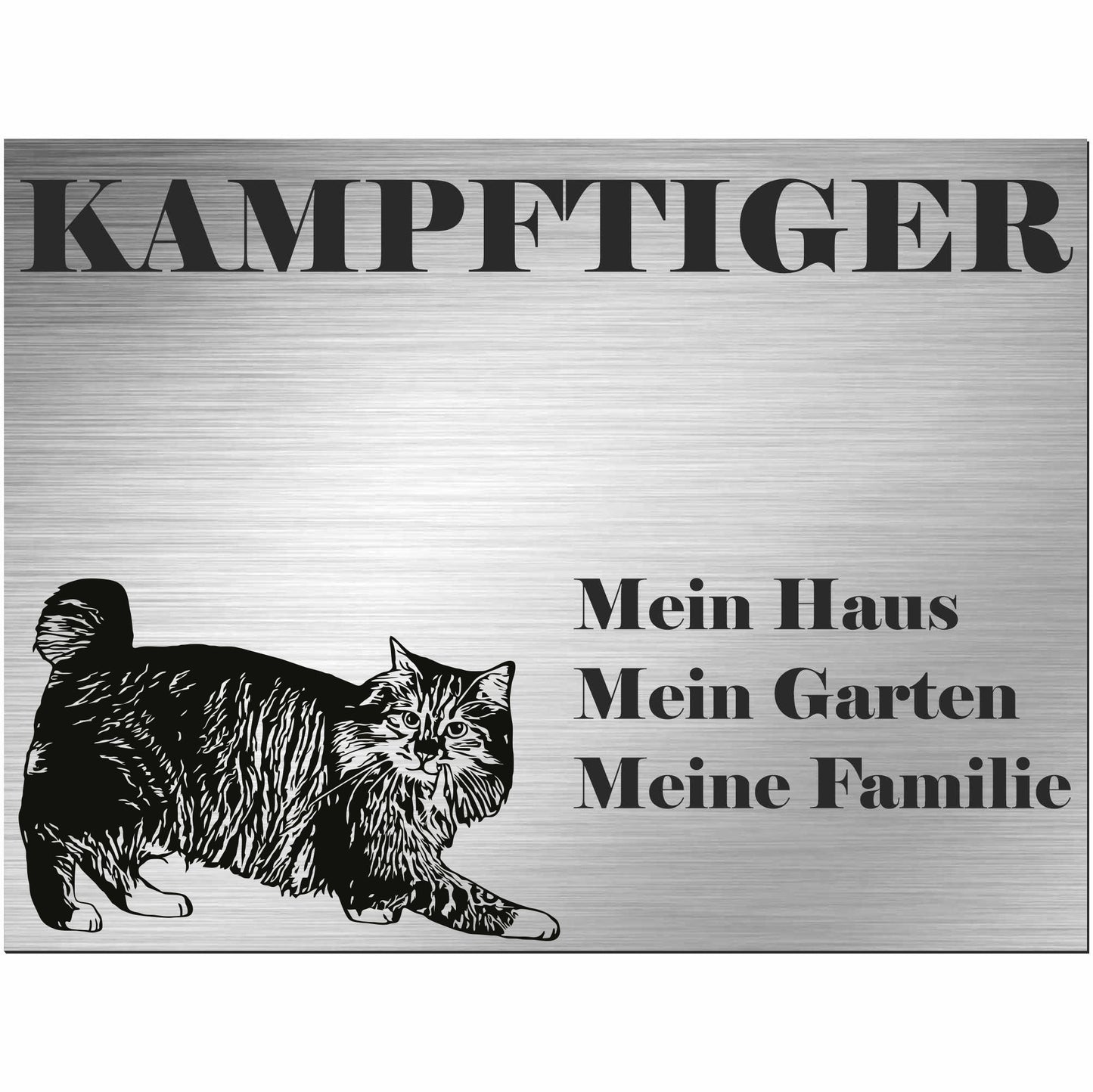 Cymische Katze - Cymric - Schild bedruckt - Spruch - Deko Geschenkidee