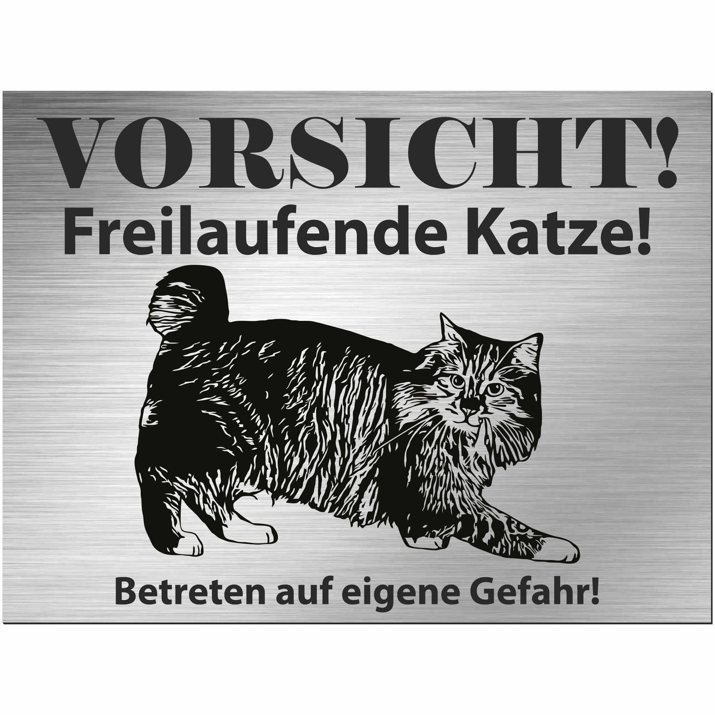 Cymische Katze - Cymric - Schild bedruckt - Spruch - Deko Geschenkidee