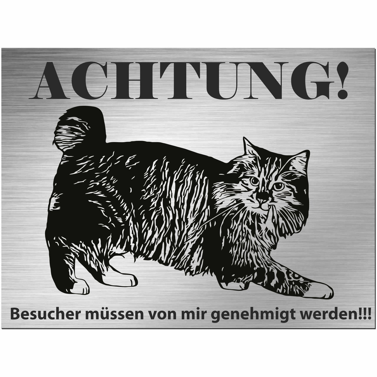 Cymische Katze - Cymric - Schild bedruckt - Spruch - Deko Geschenkidee