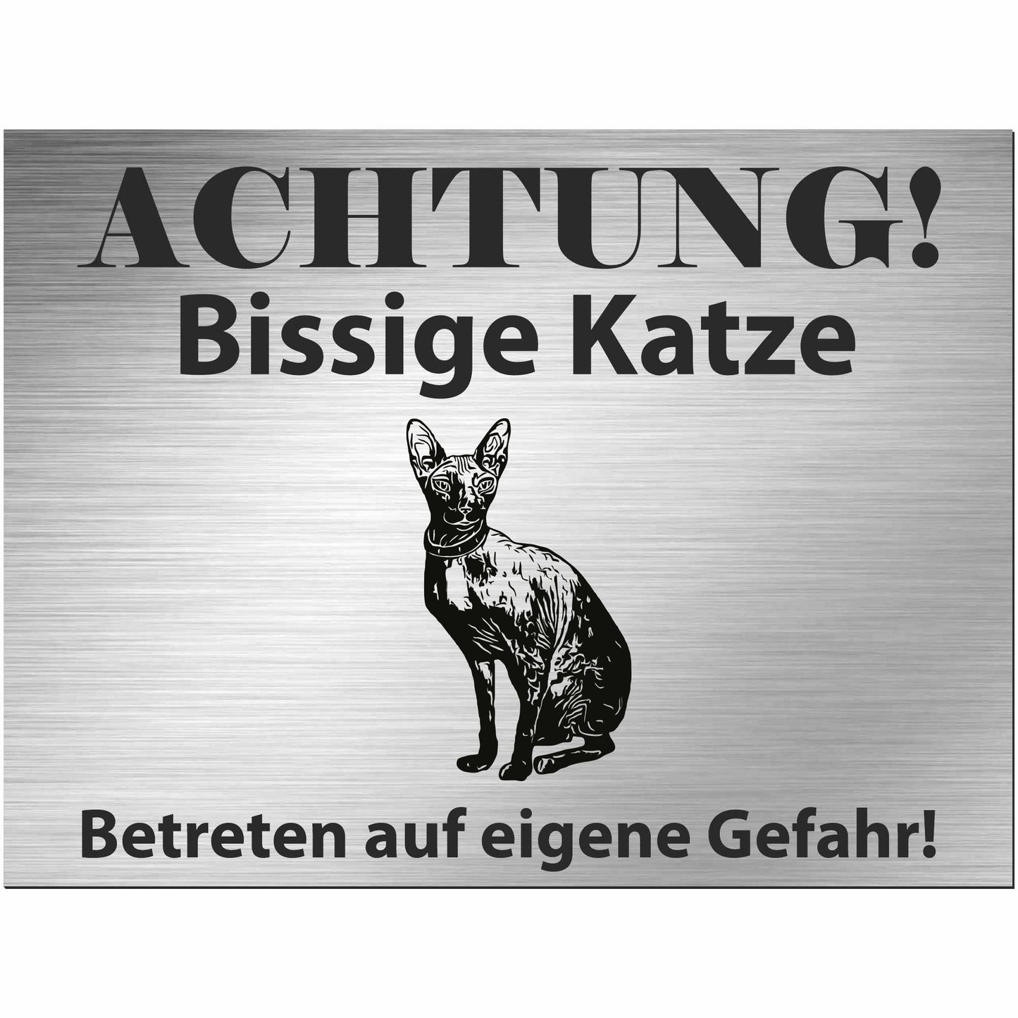 Donskoy-Katze - Donskoy - Schild bedruckt - Spruch - Deko Geschenkidee