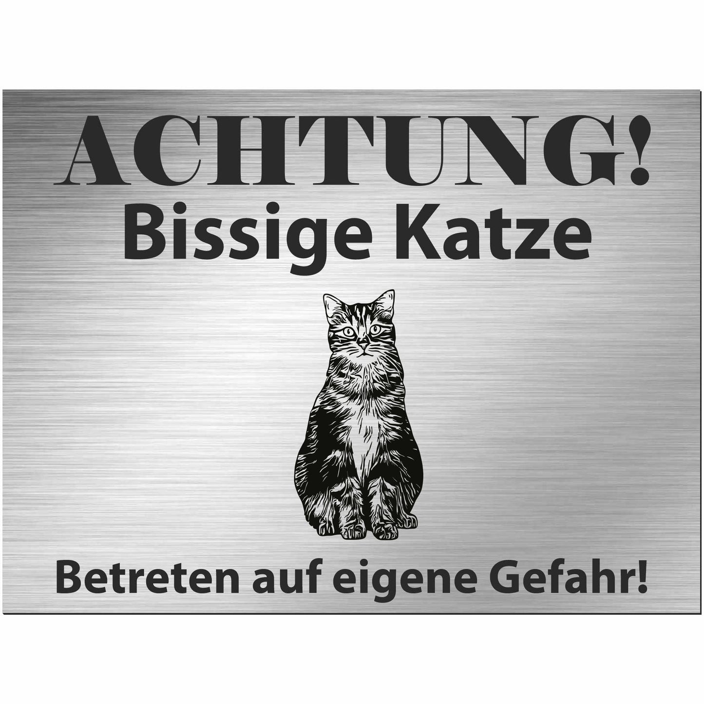 Europäische Kurzhaarkatze - Schild bedruckt - Spruch - Deko Geschenkidee