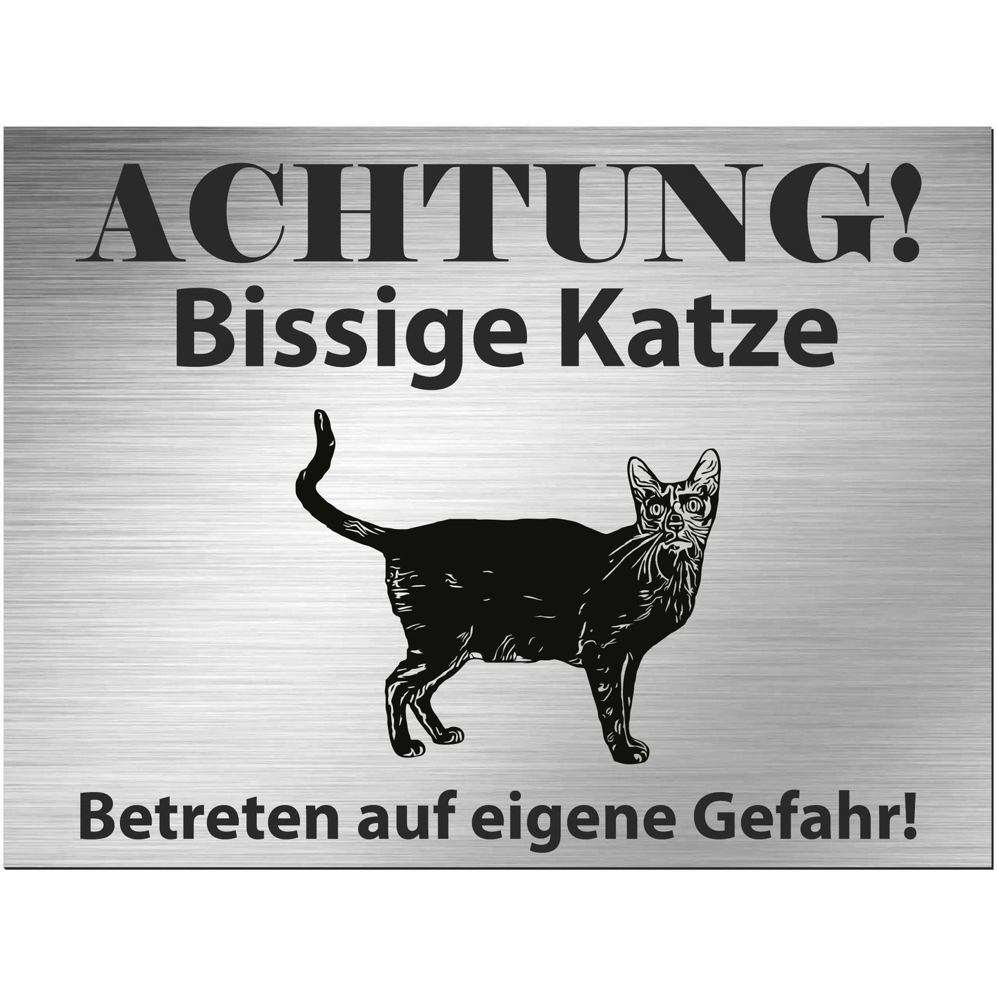 Havana braun Katze - Schild bedruckt - Spruch - Deko Geschenkidee