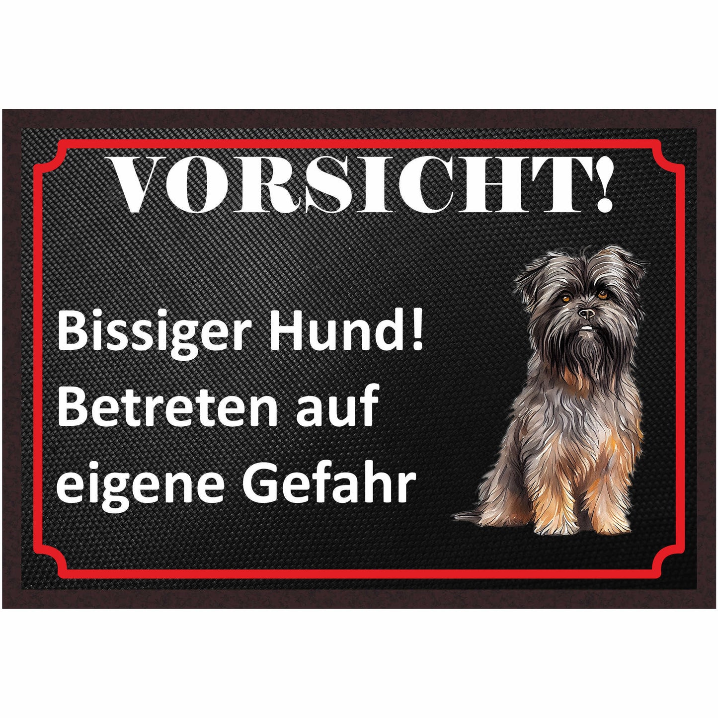 Fussmatte Hund - Affenpinscher - 50x35 cm mit lustigem Spruch