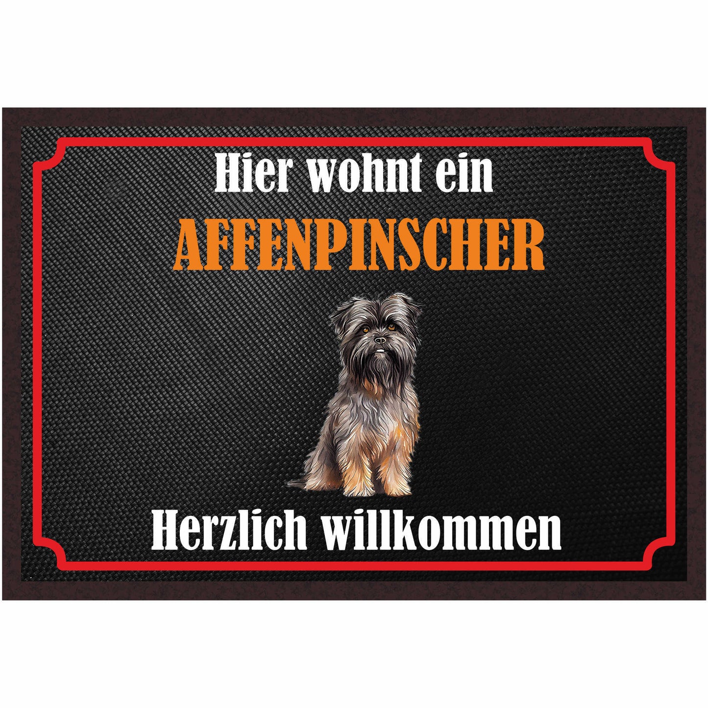 Fussmatte Hund - Affenpinscher - 50x35 cm mit lustigem Spruch