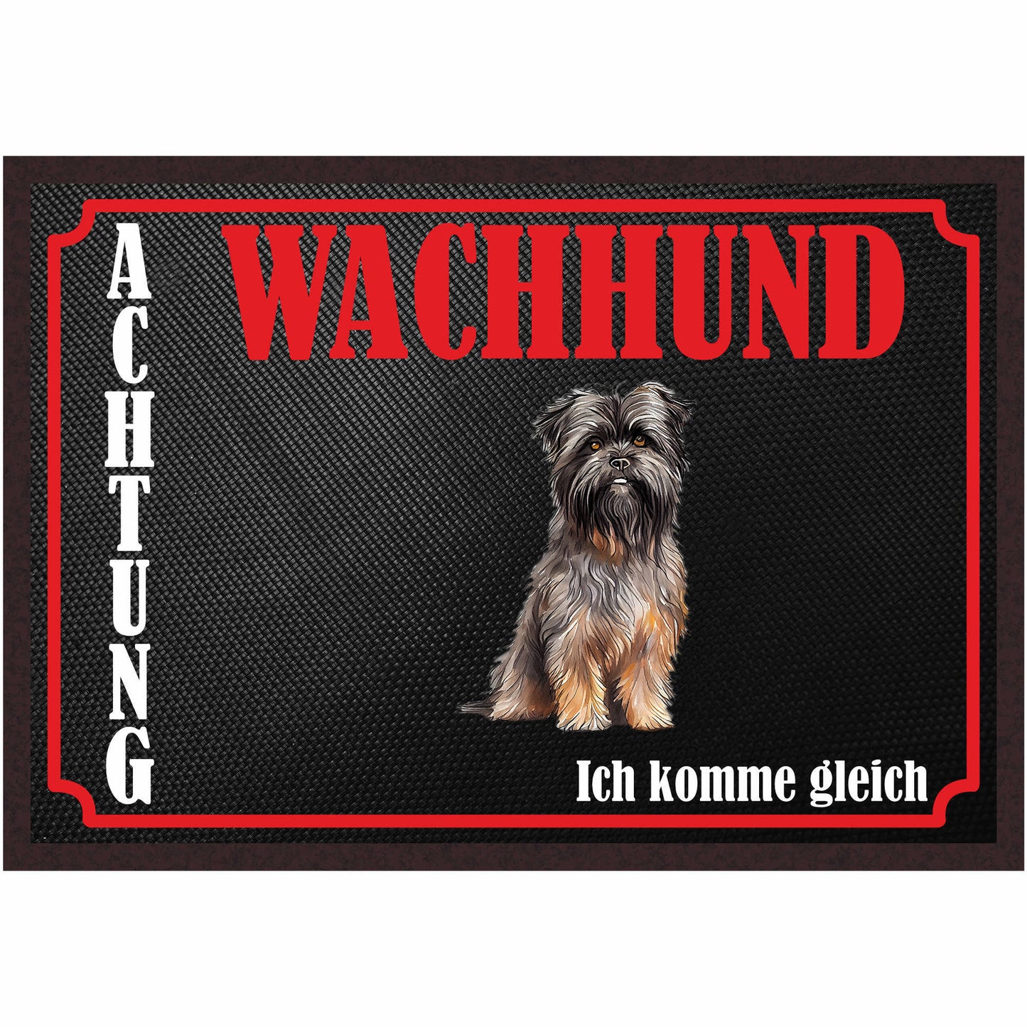 Fussmatte Hund - Affenpinscher - 50x35 cm mit lustigem Spruch