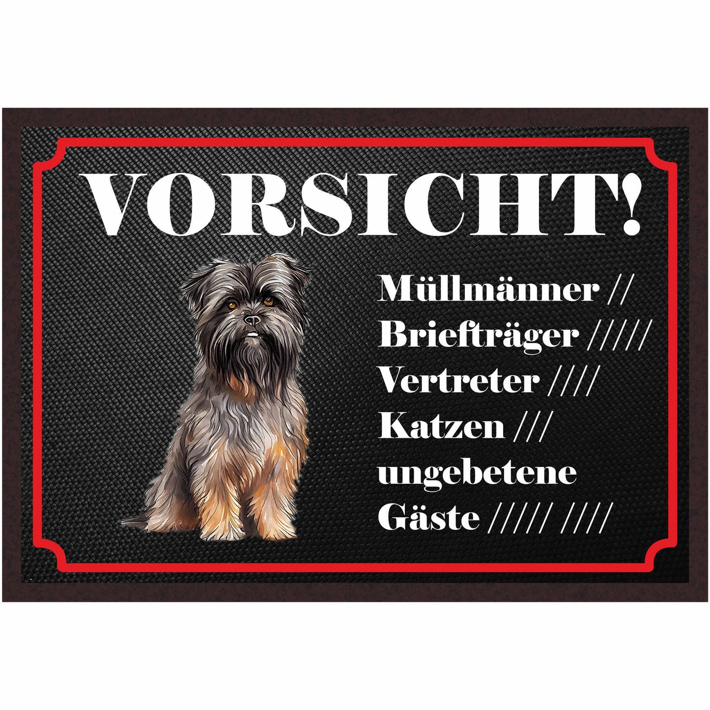 Fussmatte Hund - Affenpinscher - 50x35 cm mit lustigem Spruch