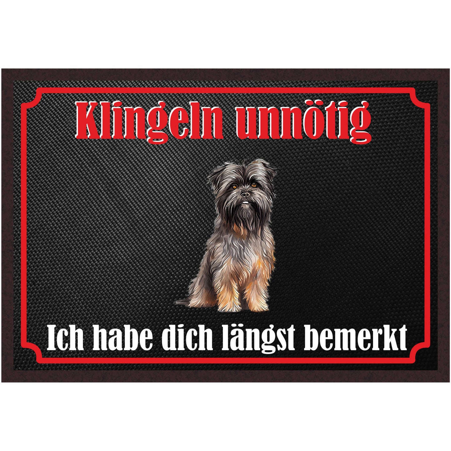 Fussmatte Hund - Affenpinscher - 50x35 cm mit lustigem Spruch