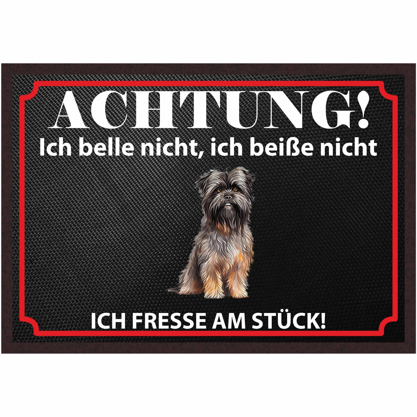 Fussmatte Hund - Affenpinscher - 50x35 cm mit lustigem Spruch