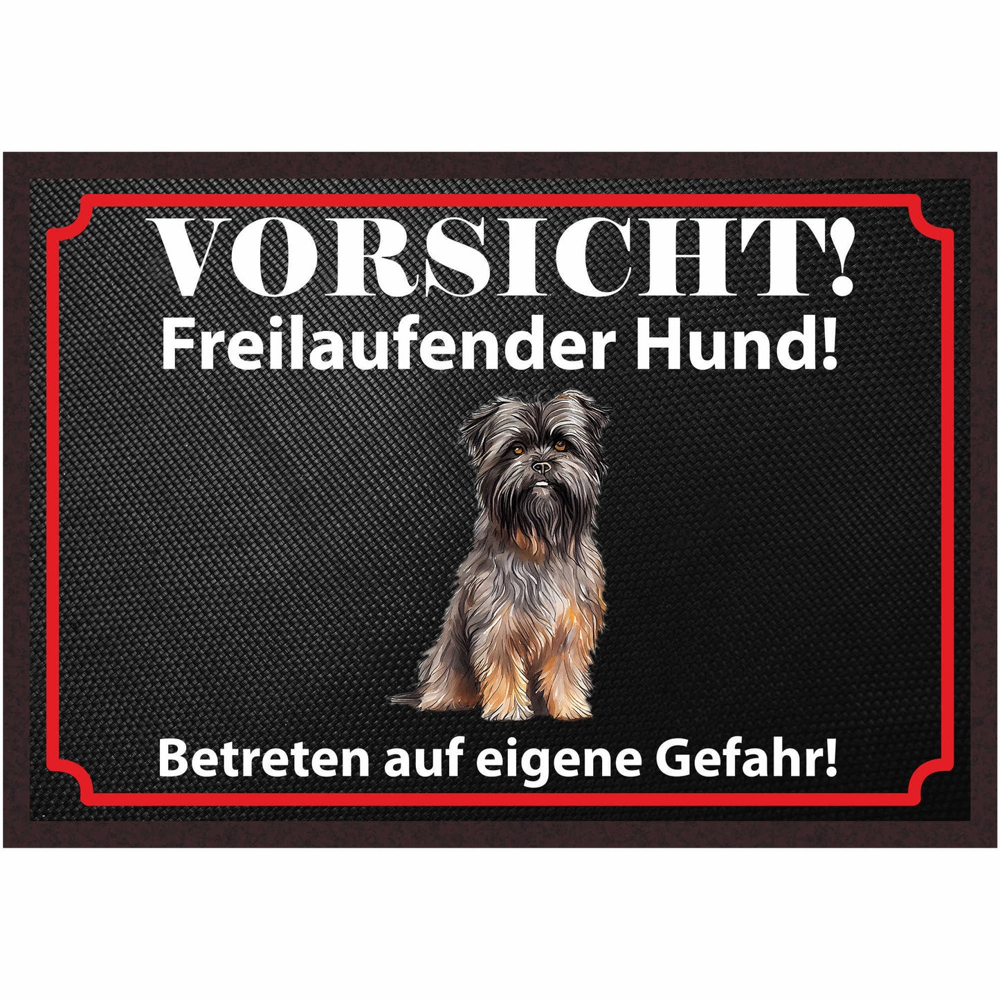 Fussmatte Hund - Affenpinscher - 50x35 cm mit lustigem Spruch