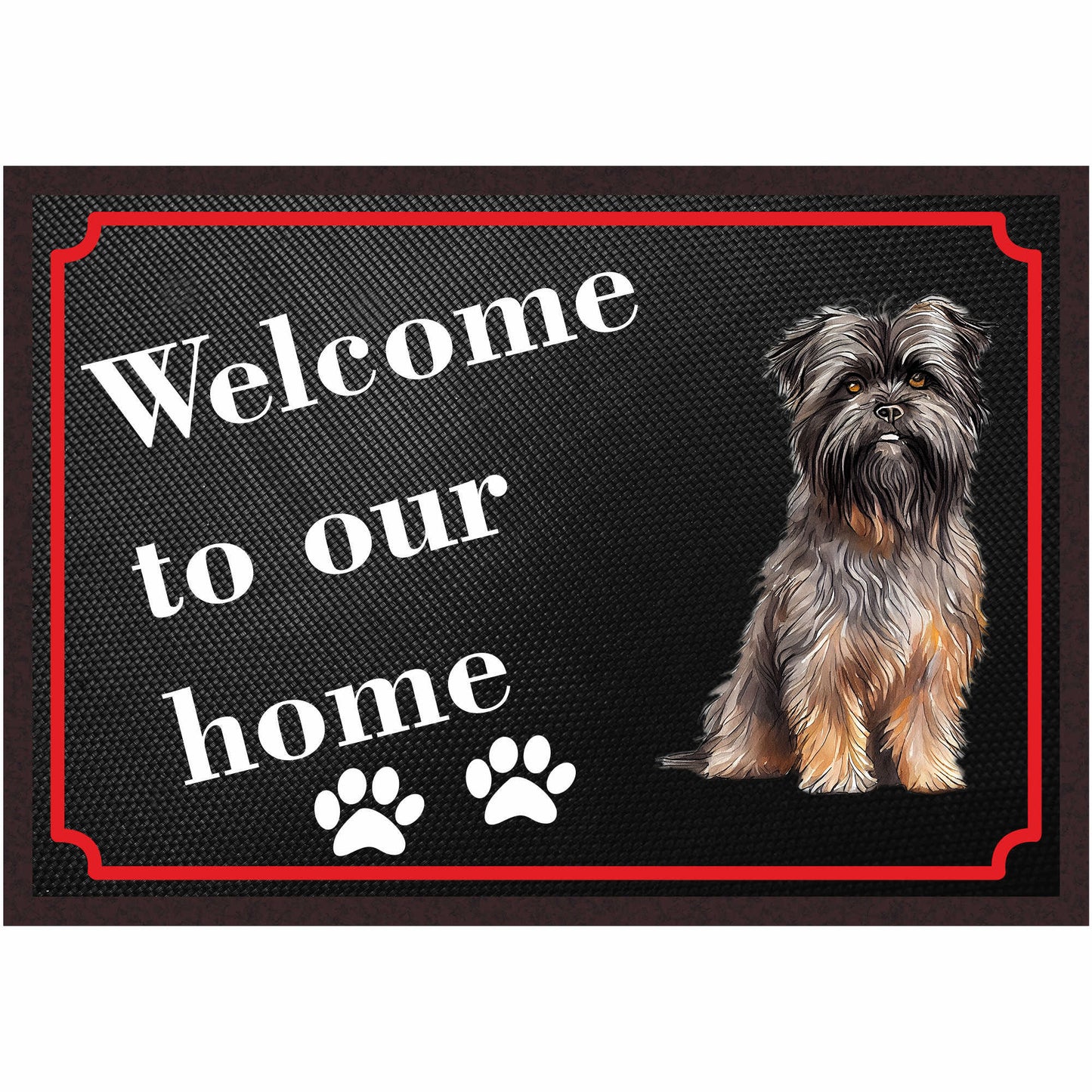 Fussmatte Hund - Affenpinscher - 50x35 cm mit lustigem Spruch