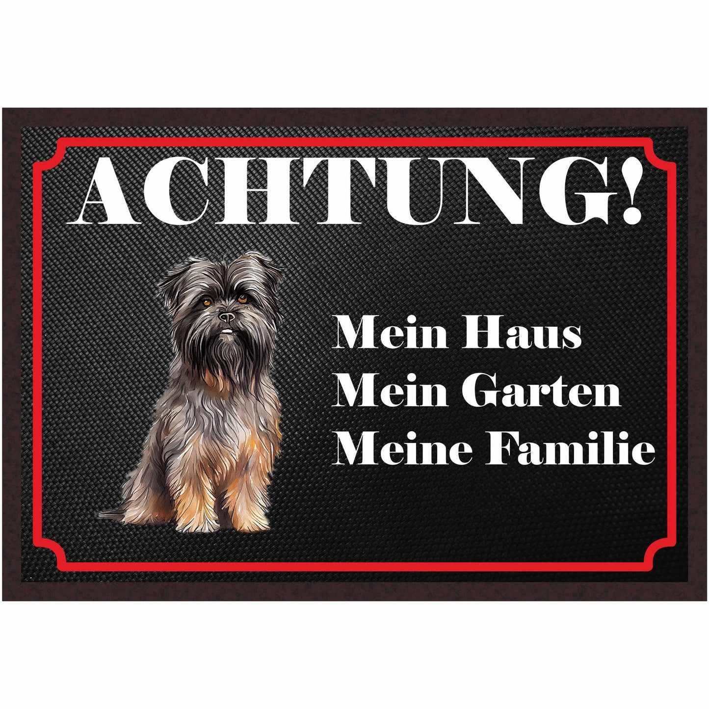 Fussmatte Hund - Affenpinscher - 50x35 cm mit lustigem Spruch