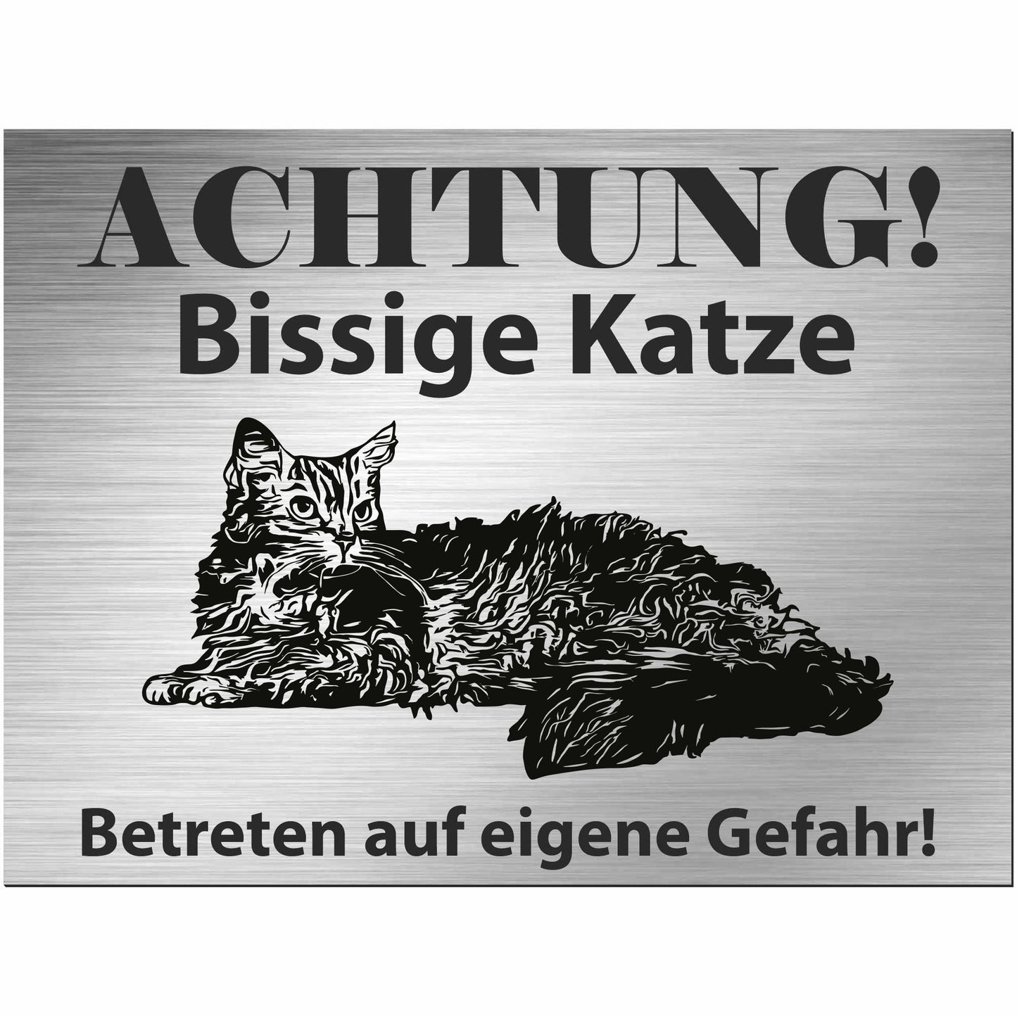 LaPerm Katze - Schild bedruckt - Spruch - Deko Geschenkidee