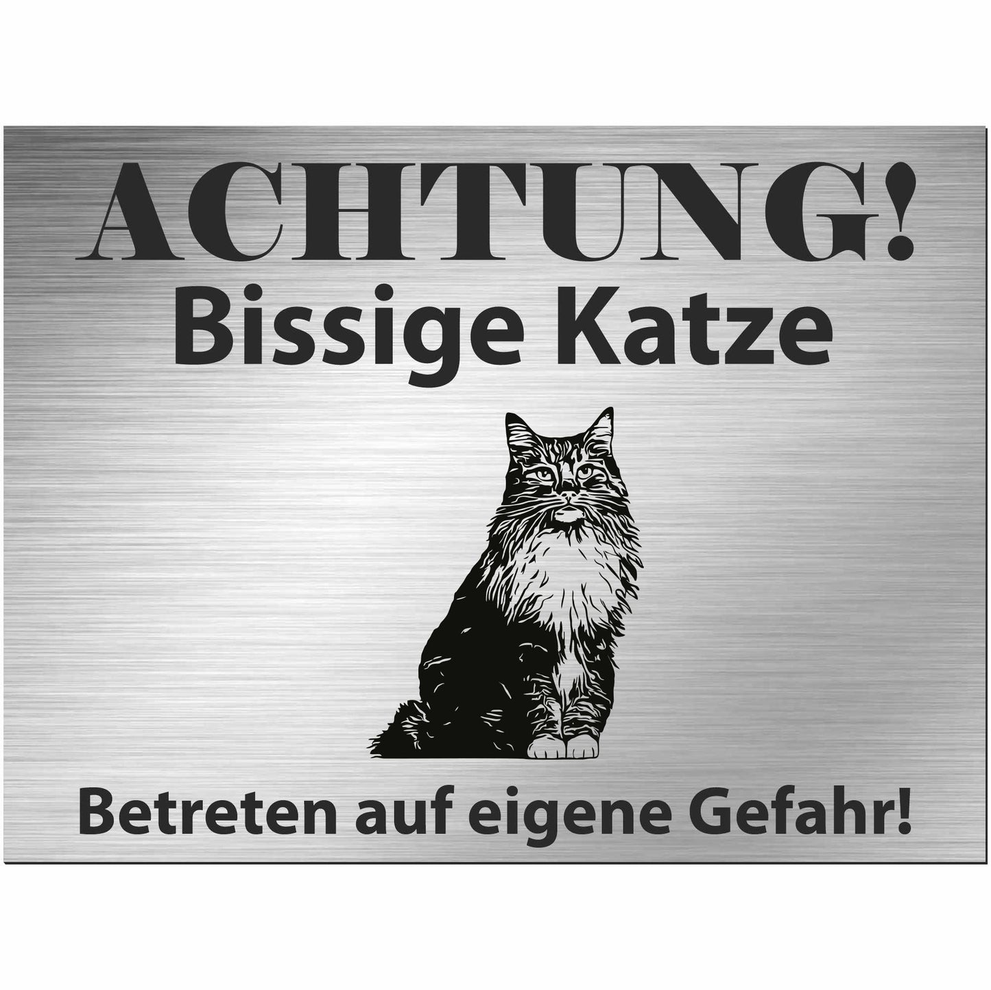 Norwegische Waldkatze - Schild bedruckt - Spruch - Deko Geschenkidee