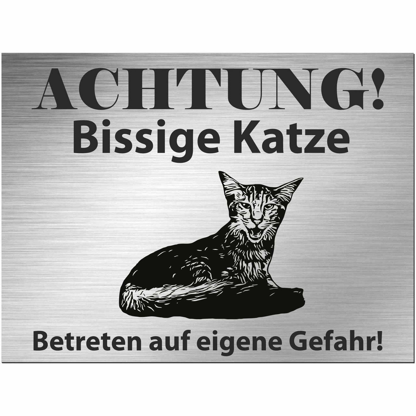 orientalische Langhaarkatze - Schild bedruckt - Spruch - Deko Geschenkidee