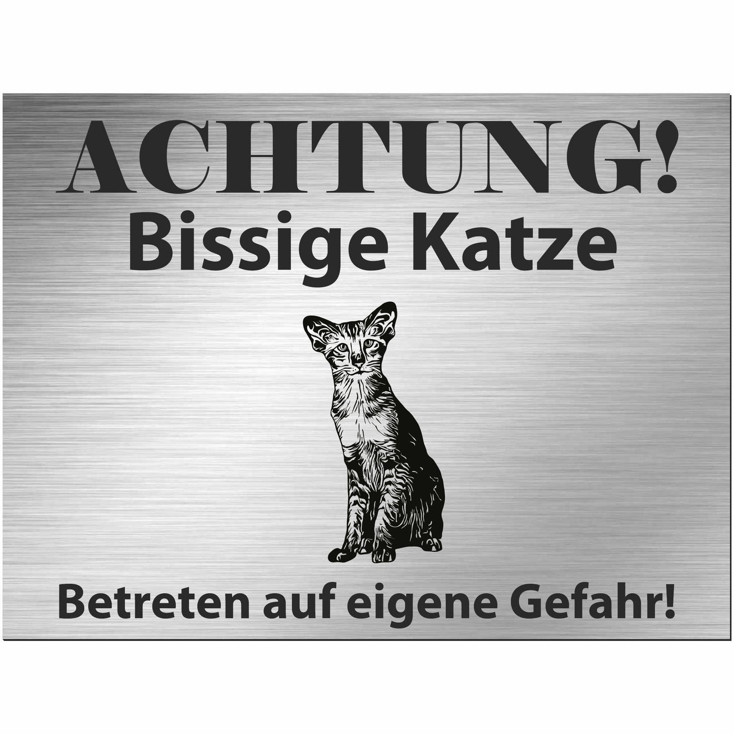 orientalische Kurzhaarkatze - Schild bedruckt - Spruch - Deko Geschenkidee