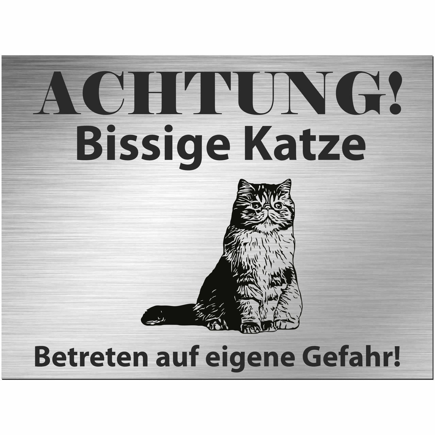 Perser Katze - Schild bedruckt - Spruch - Deko Geschenkidee