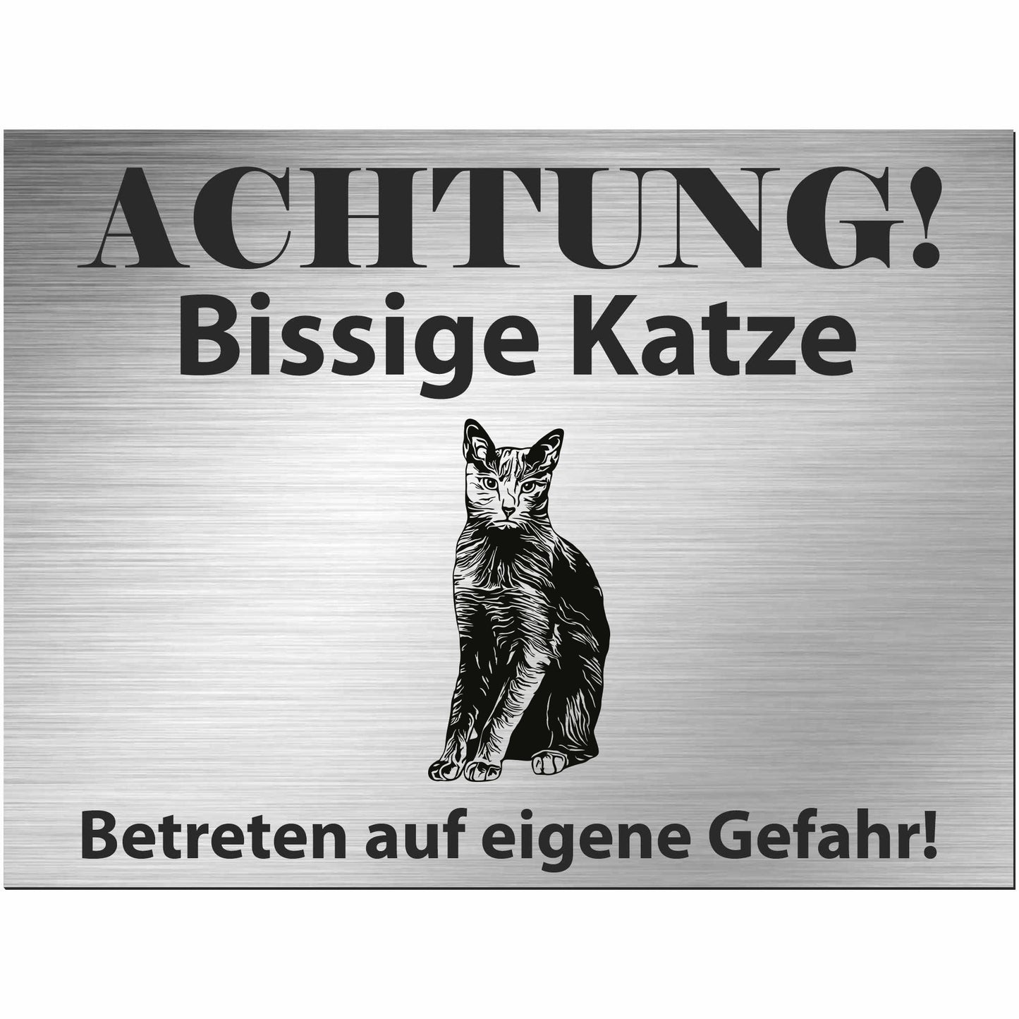Russische blau Katze - Schild bedruckt - Spruch - Deko Geschenkidee