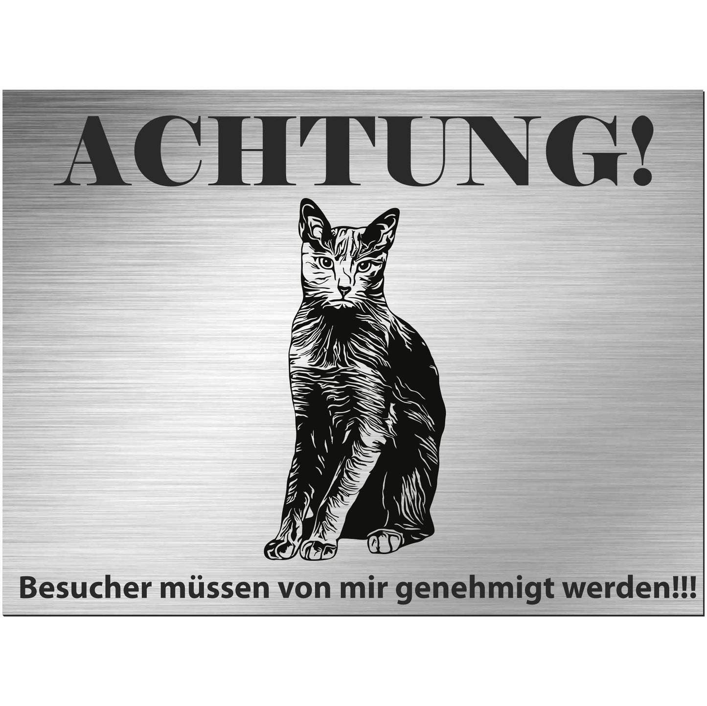 Russische blau Katze - Schild bedruckt - Spruch - Deko Geschenkidee
