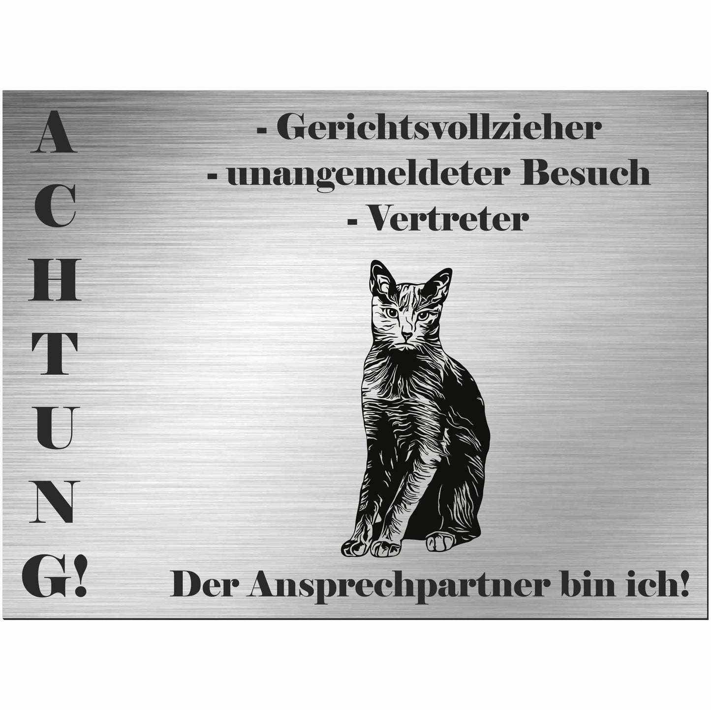 Russische blau Katze - Schild bedruckt - Spruch - Deko Geschenkidee
