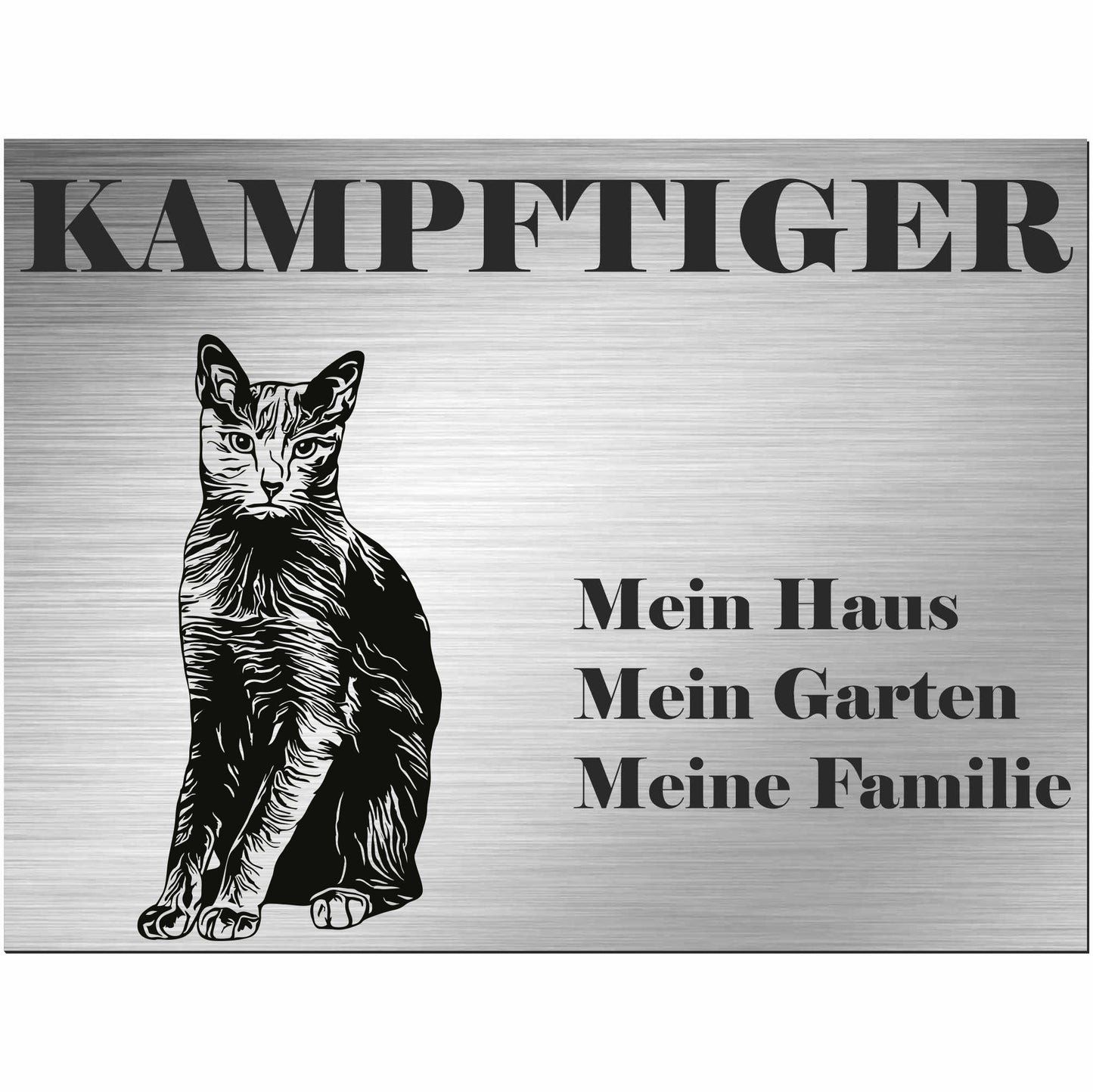 Russische blau Katze - Schild bedruckt - Spruch - Deko Geschenkidee