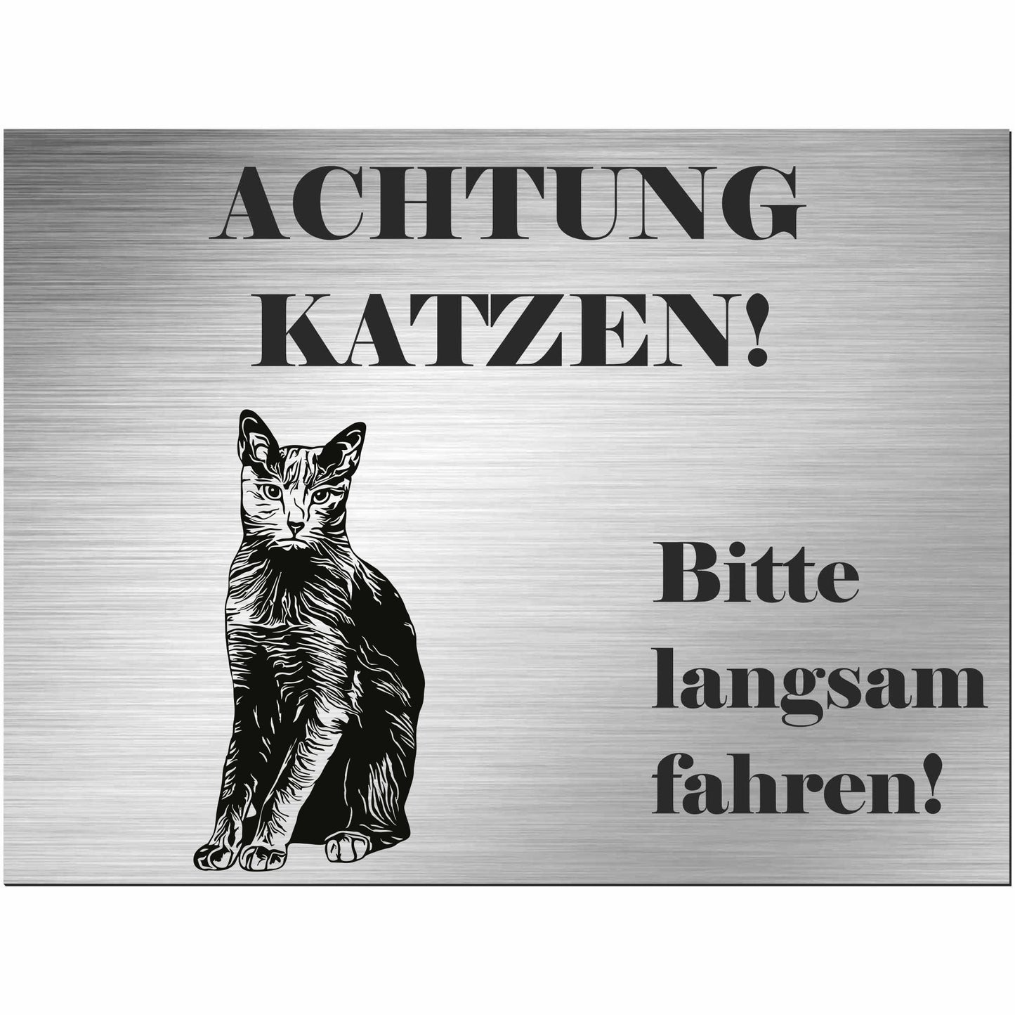 Russische blau Katze - Schild bedruckt - Spruch - Deko Geschenkidee