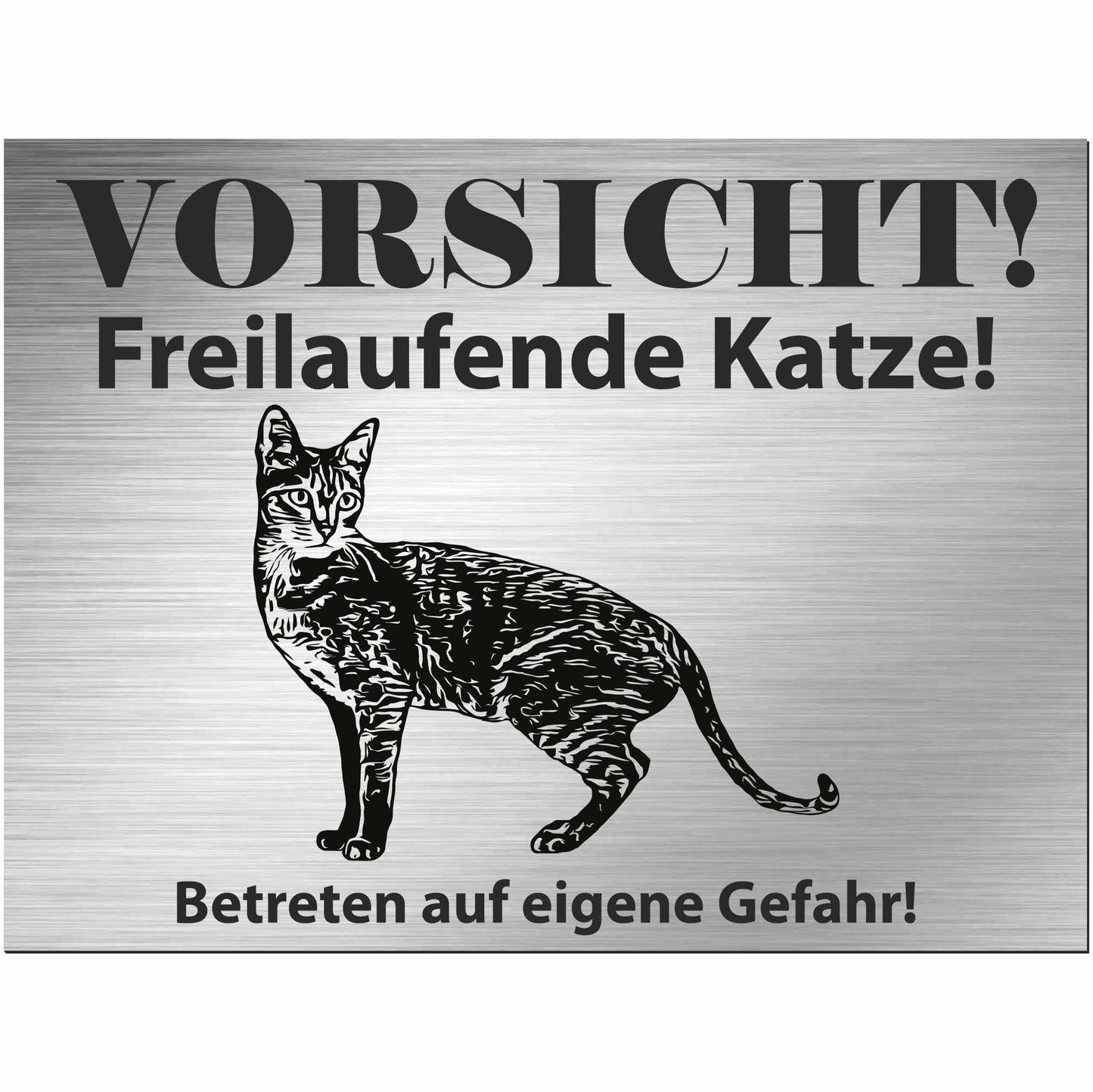 Savannenkatze - Schild bedruckt - Spruch - Deko Geschenkidee