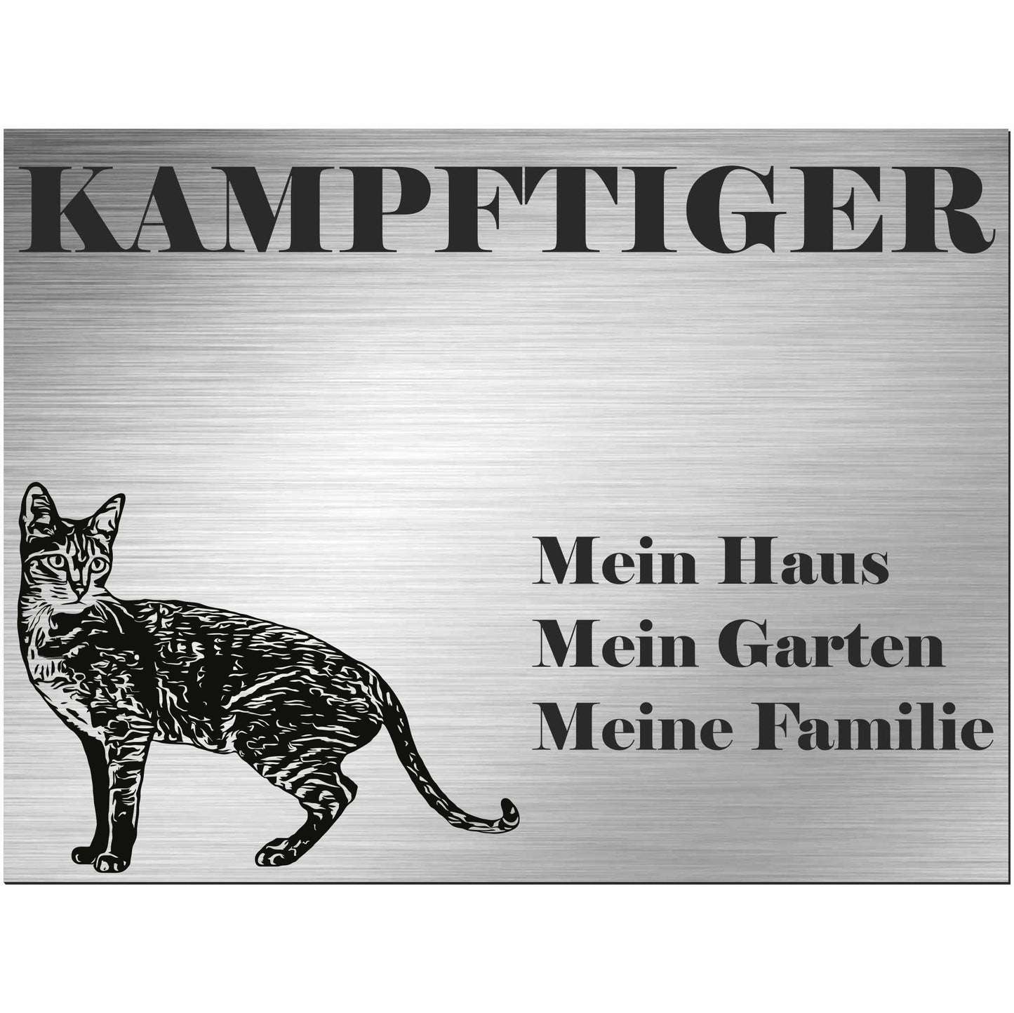Savannenkatze - Schild bedruckt - Spruch - Deko Geschenkidee