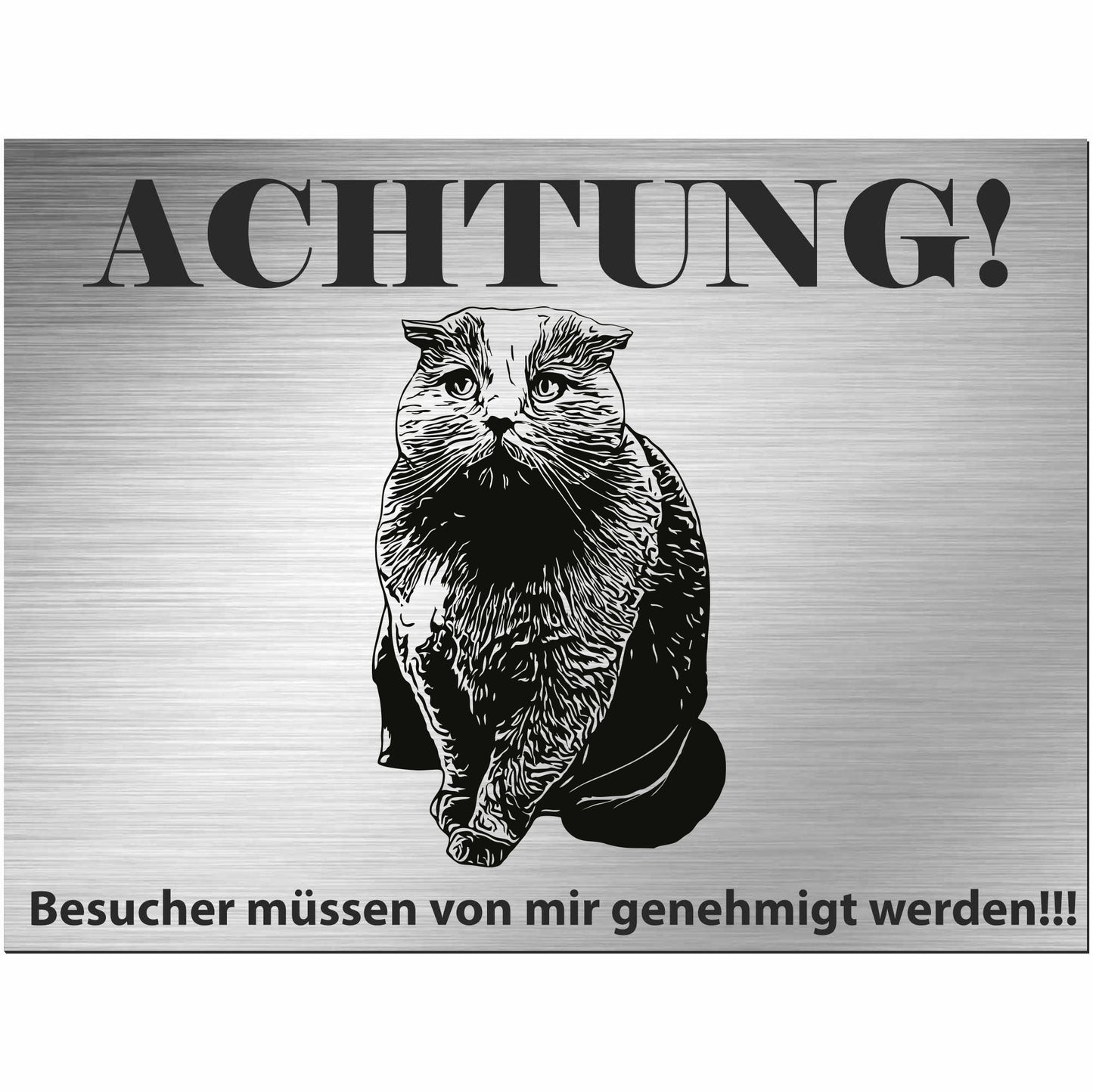 Schottische Faltohrkatze Faltkatze - Schild bedruckt - Spruch - Deko Geschenkidee