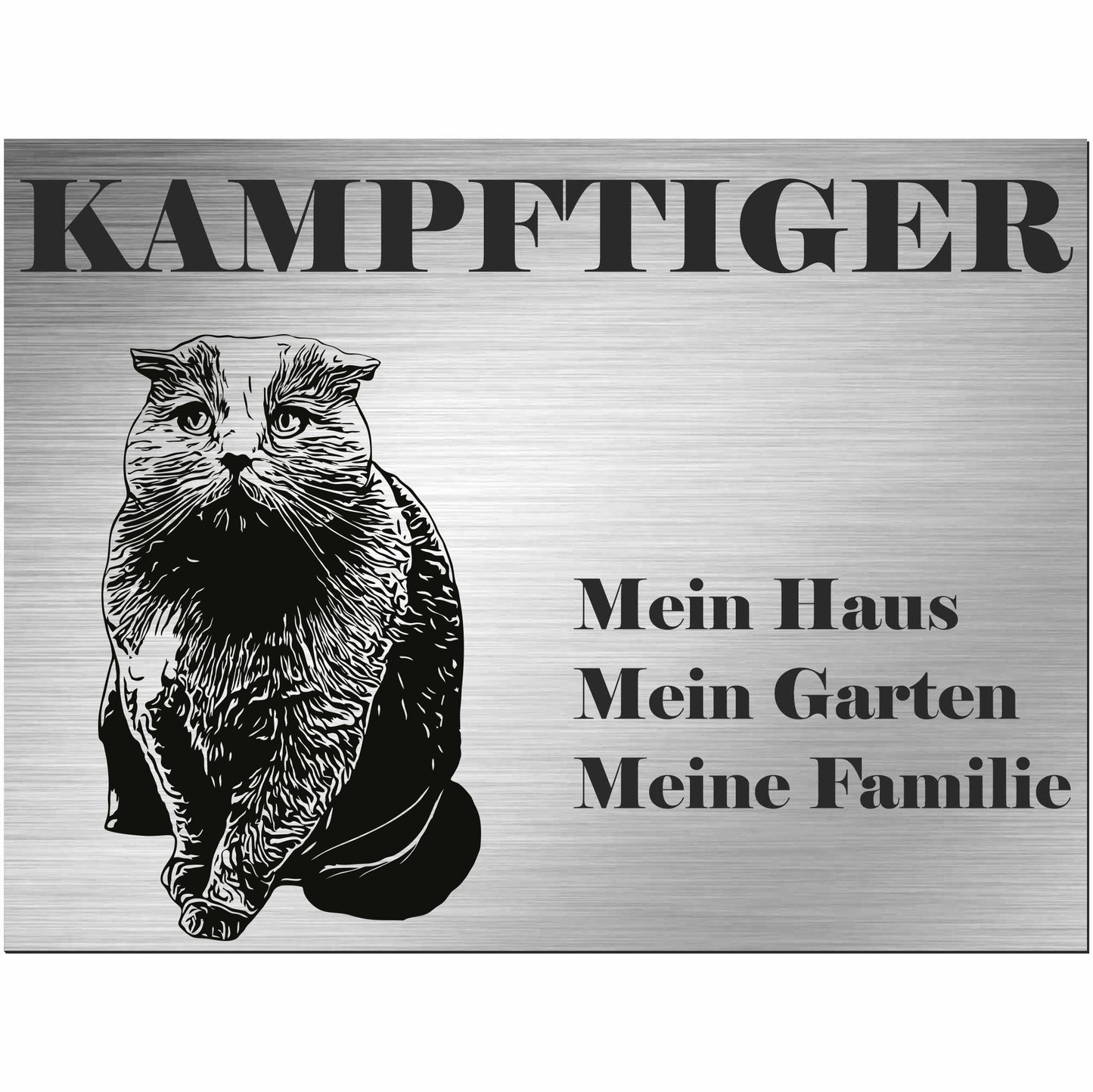 Schottische Faltohrkatze Faltkatze - Schild bedruckt - Spruch - Deko Geschenkidee