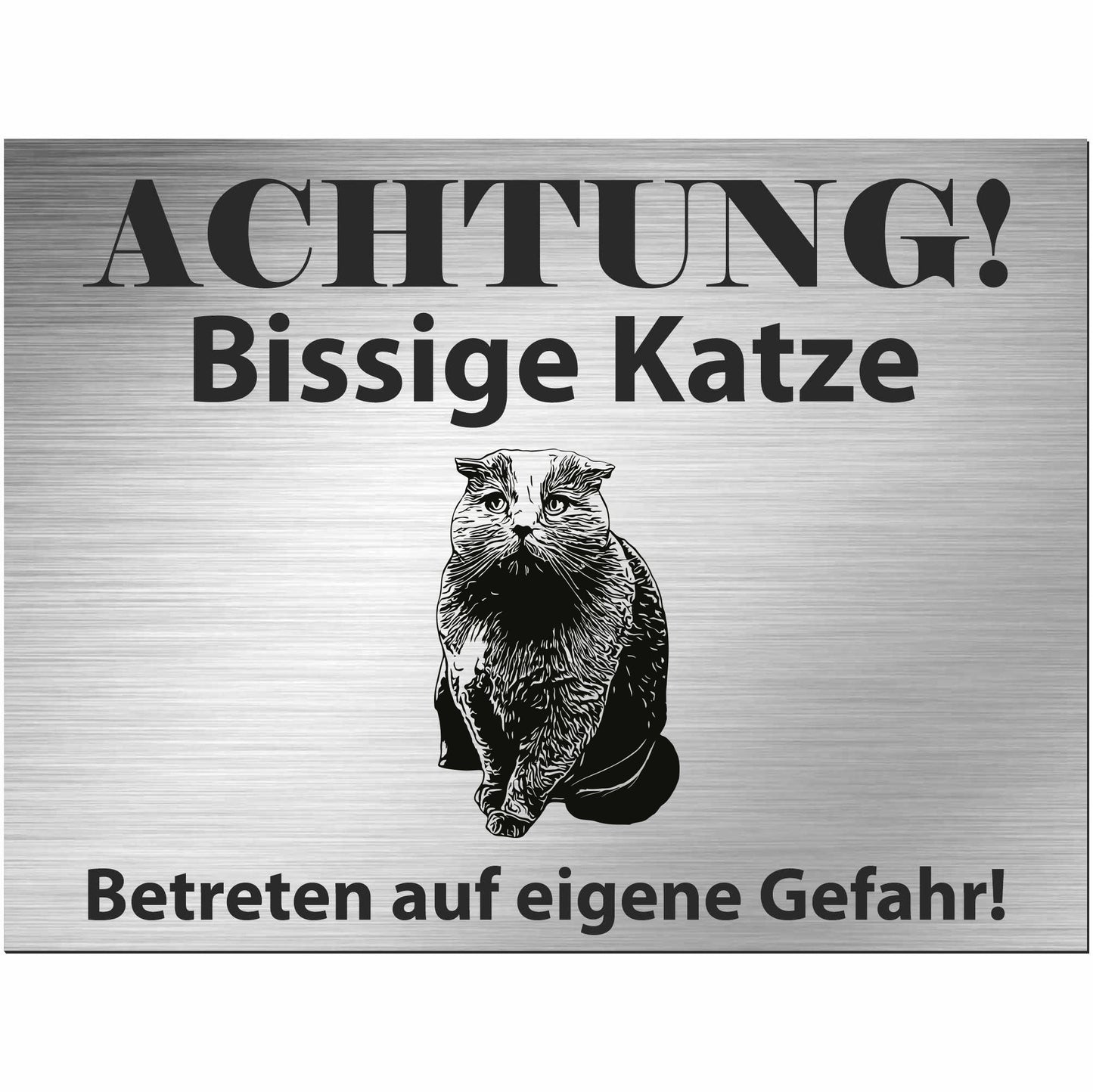 Schottische Faltohrkatze Faltkatze - Schild bedruckt - Spruch - Deko Geschenkidee