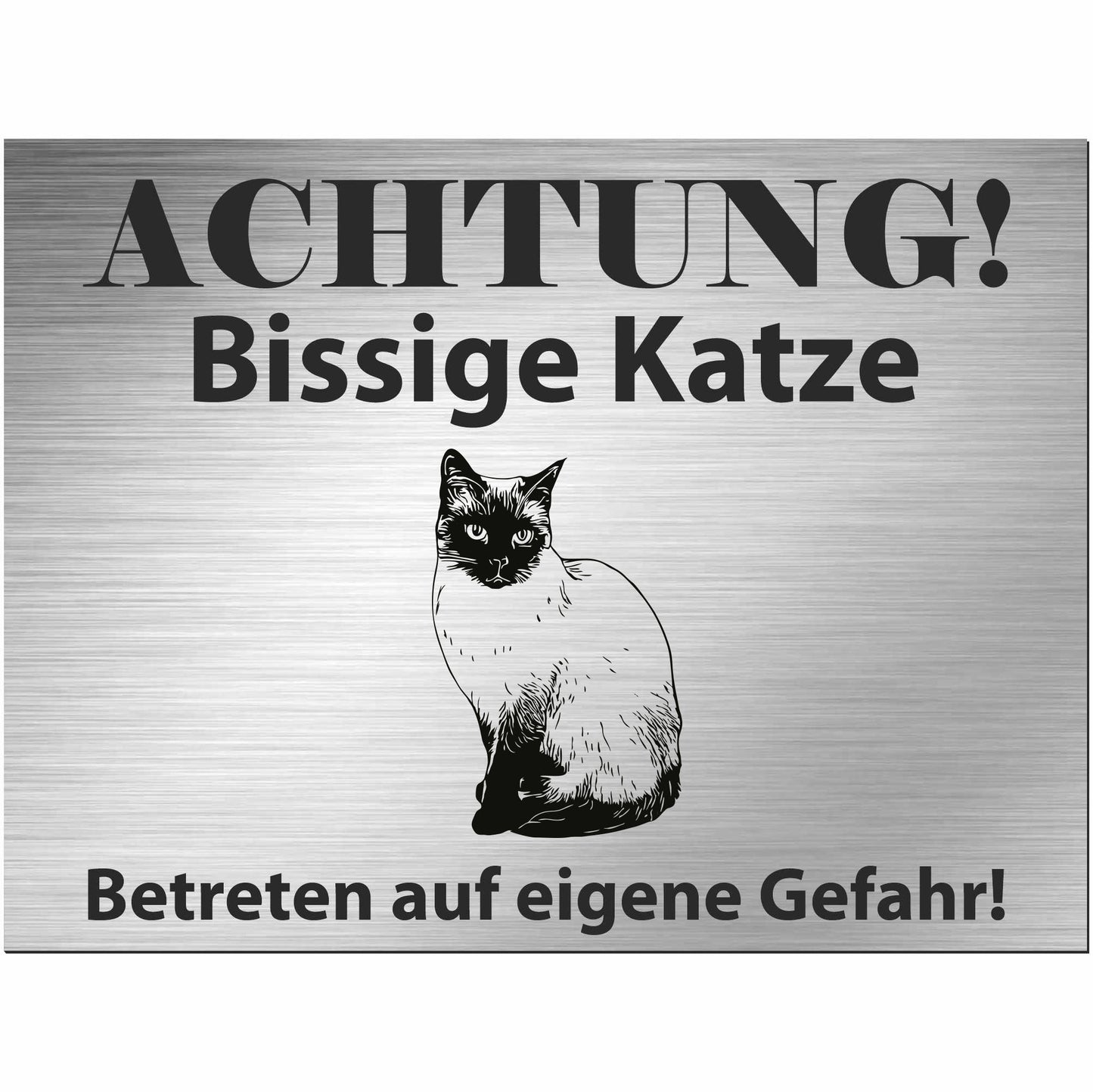siamesische Katze - Schild bedruckt - Spruch - Deko Geschenkidee