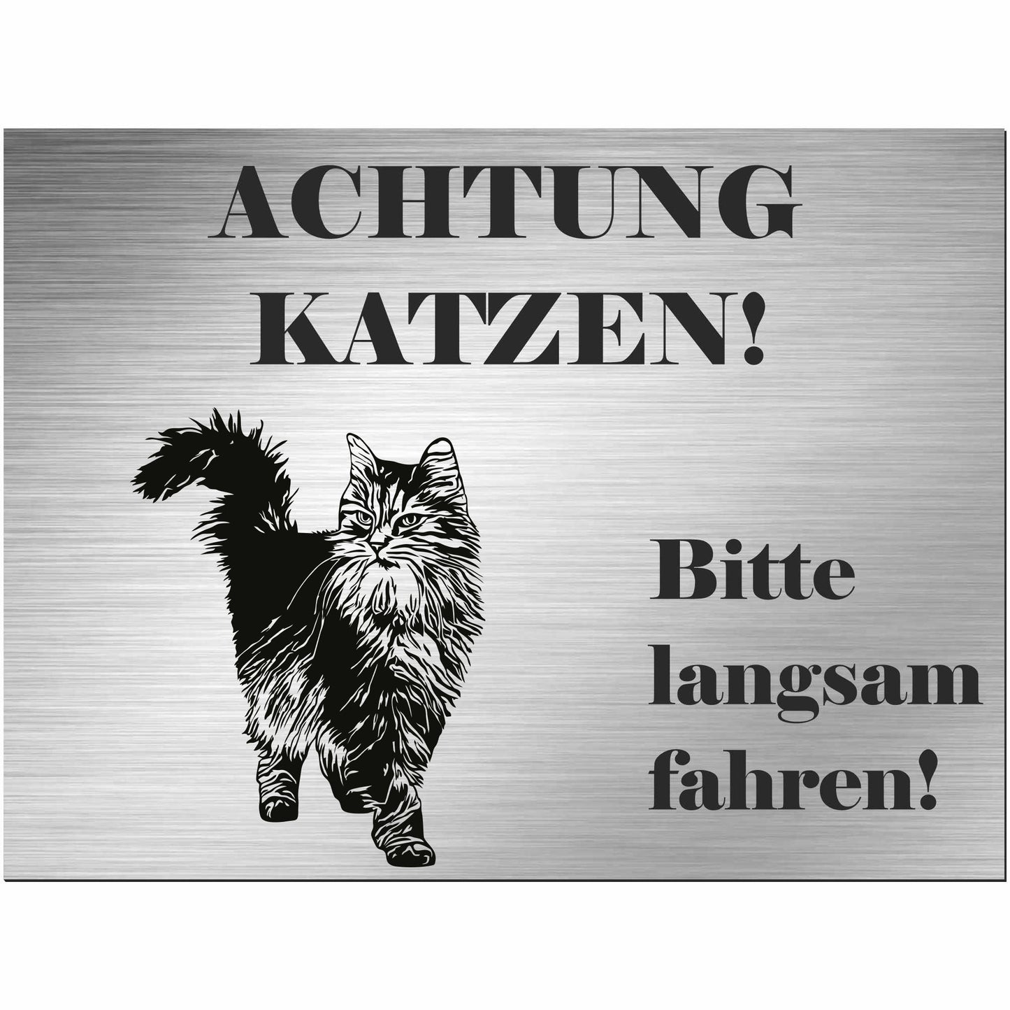 Sibirische Katze - Schild bedruckt - Spruch - Deko Geschenkidee