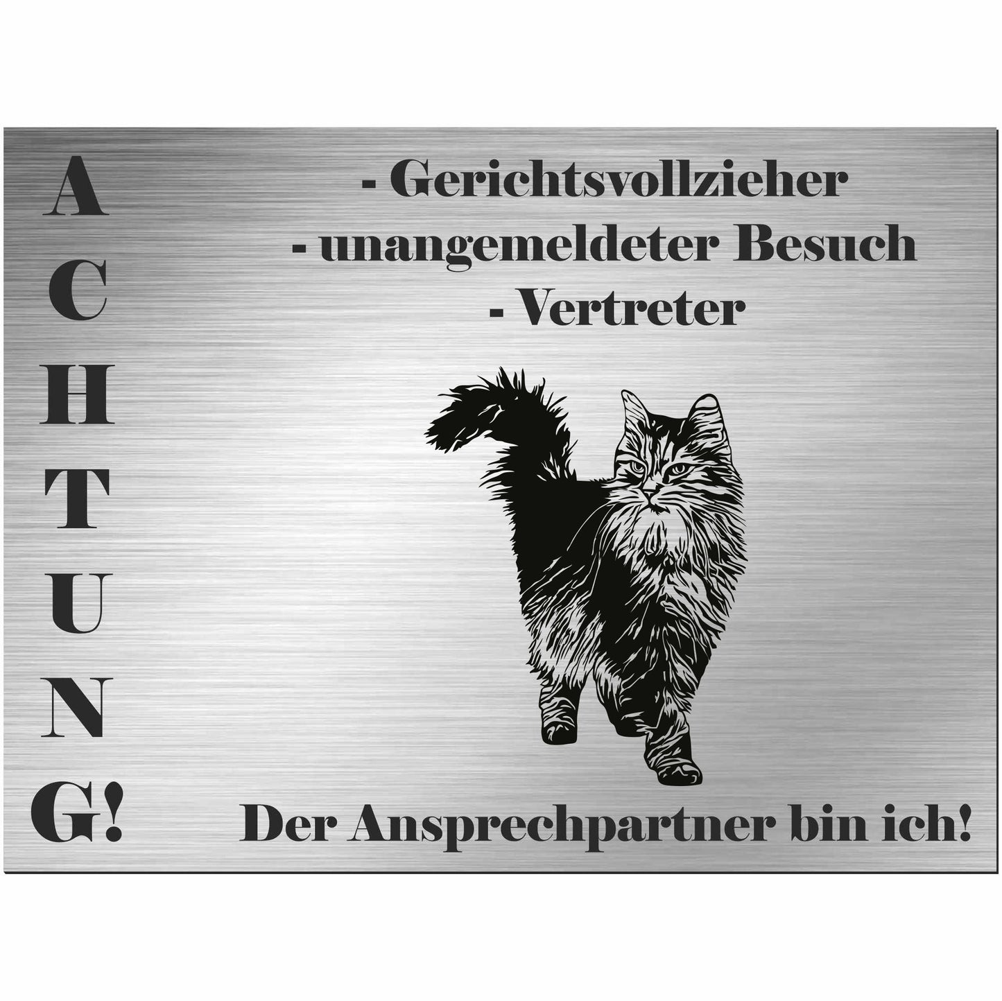 Sibirische Katze - Schild bedruckt - Spruch - Deko Geschenkidee