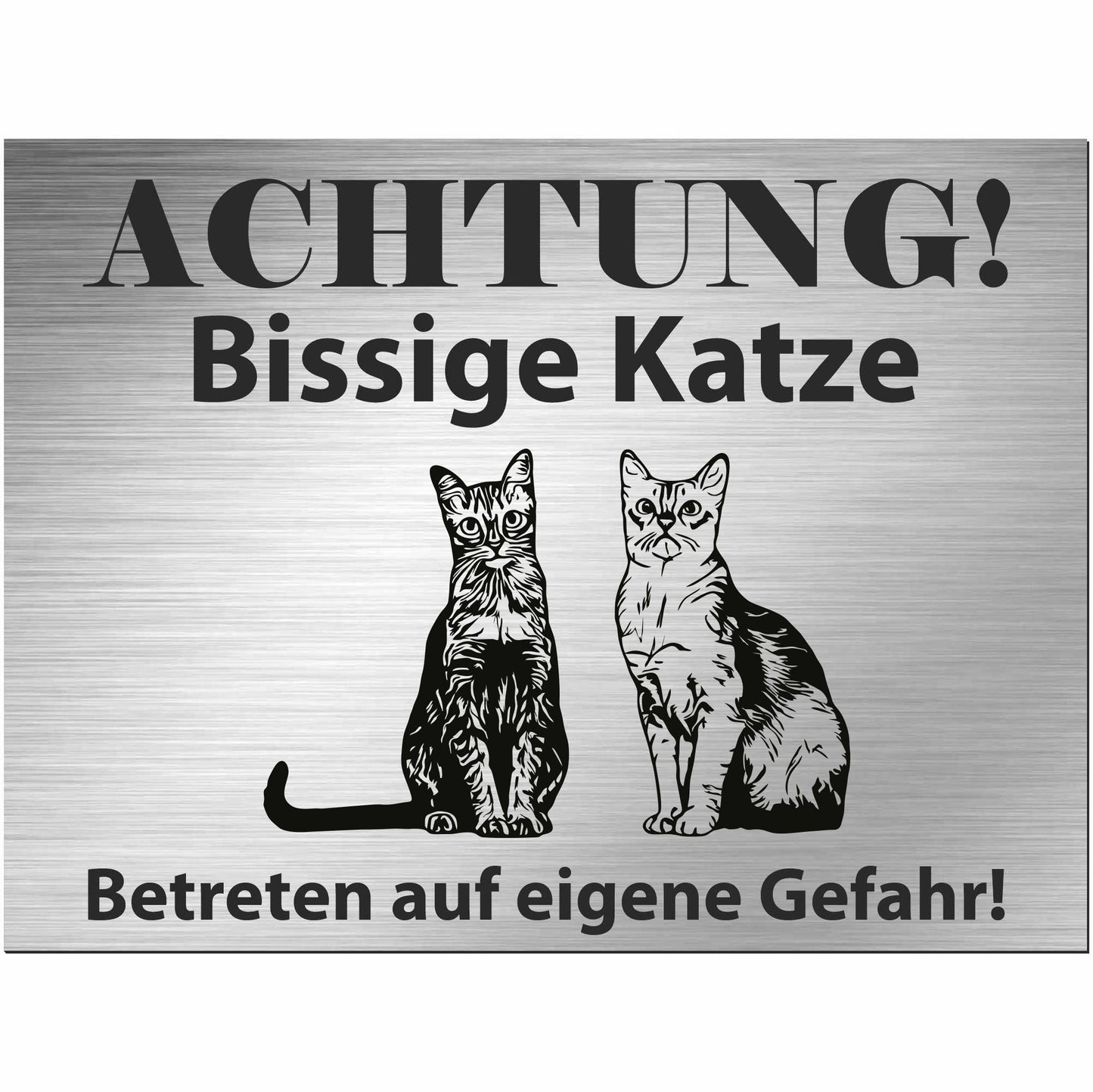 Singapur Katze - Schild bedruckt - Spruch - Deko Geschenkidee