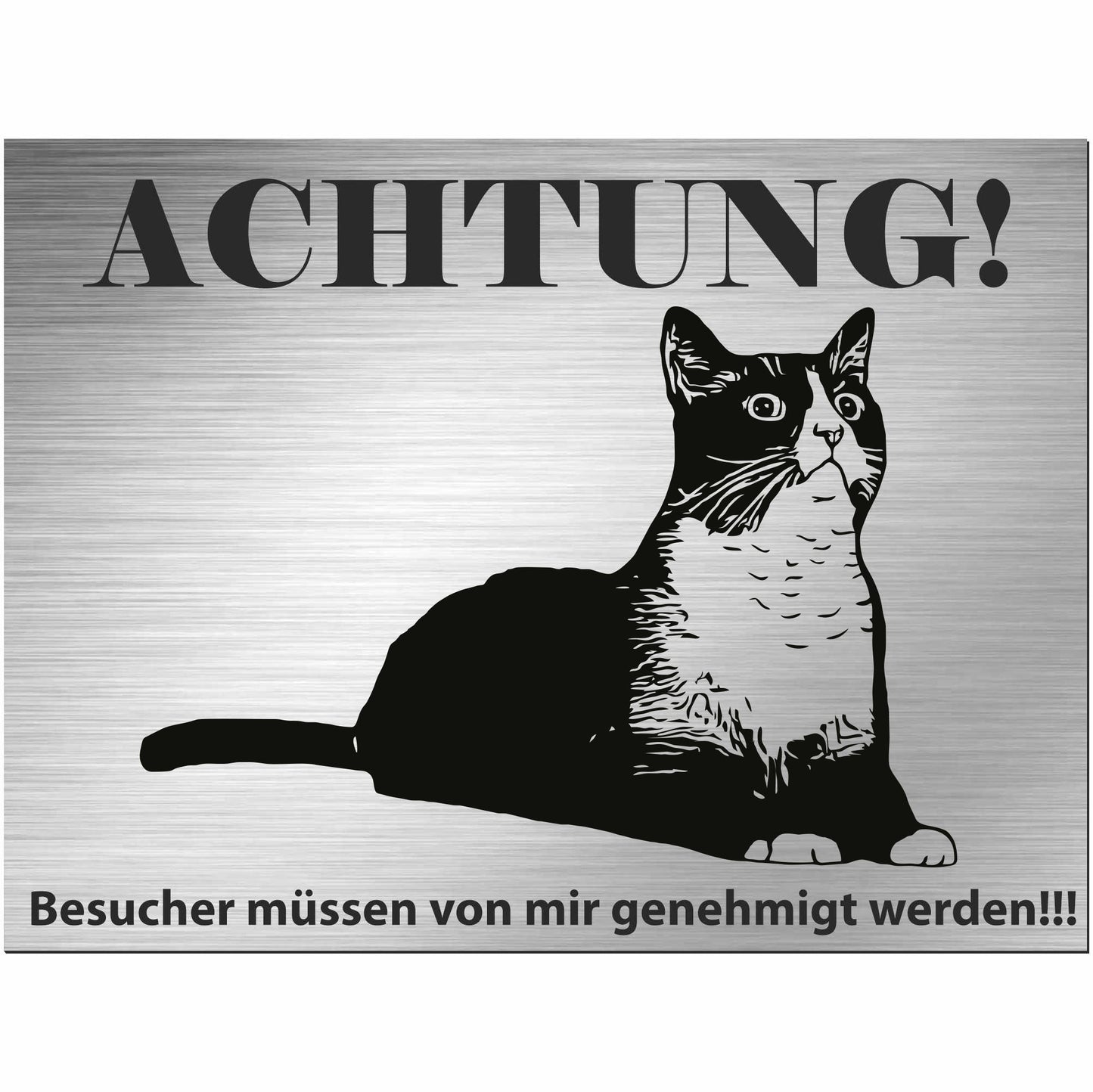Schneeschuhkatze - Schild bedruckt - Spruch - Deko Geschenkidee