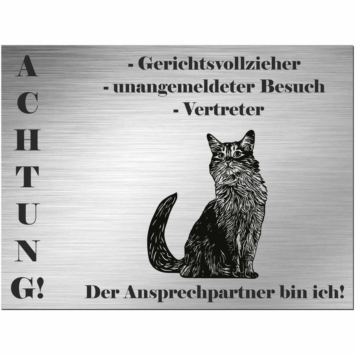 Somalische Katze - Schild bedruckt - Spruch - Deko Geschenkidee