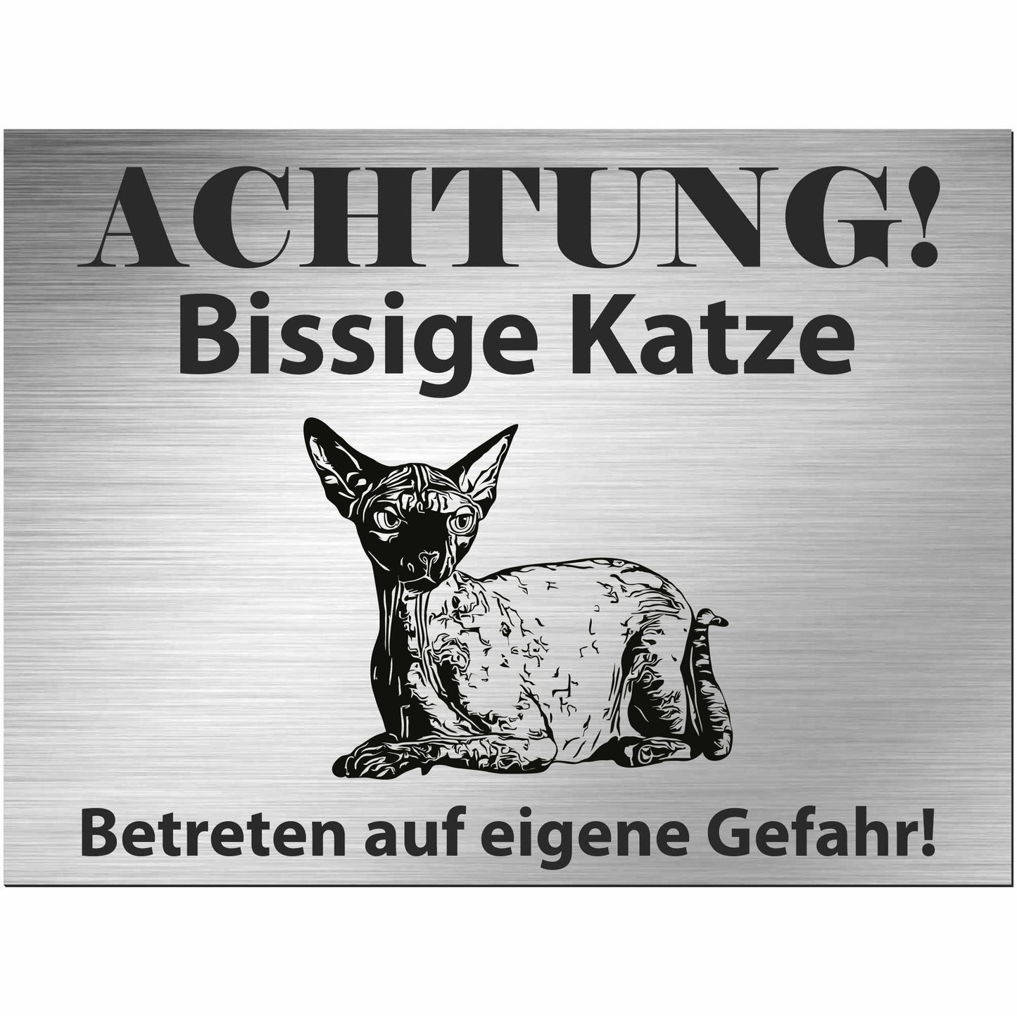 Sphynx - Schild bedruckt - Spruch - Deko Geschenkidee